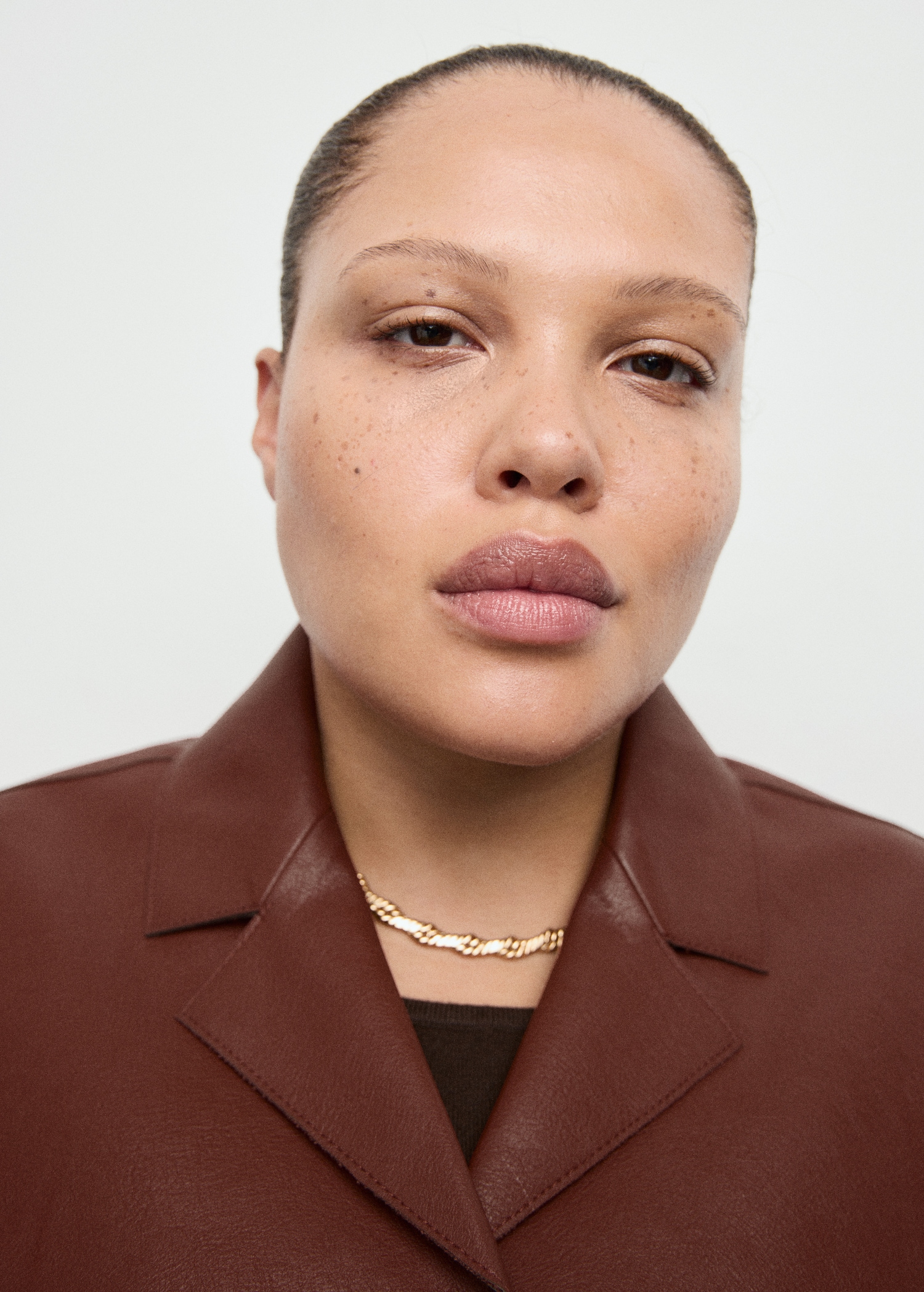 Faux-leather jacket with pockets - Details of the article 4