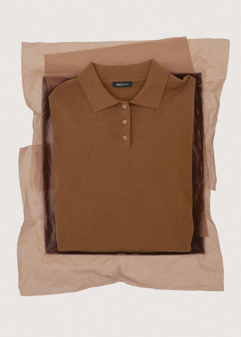 Mango Polo collar wool sweater