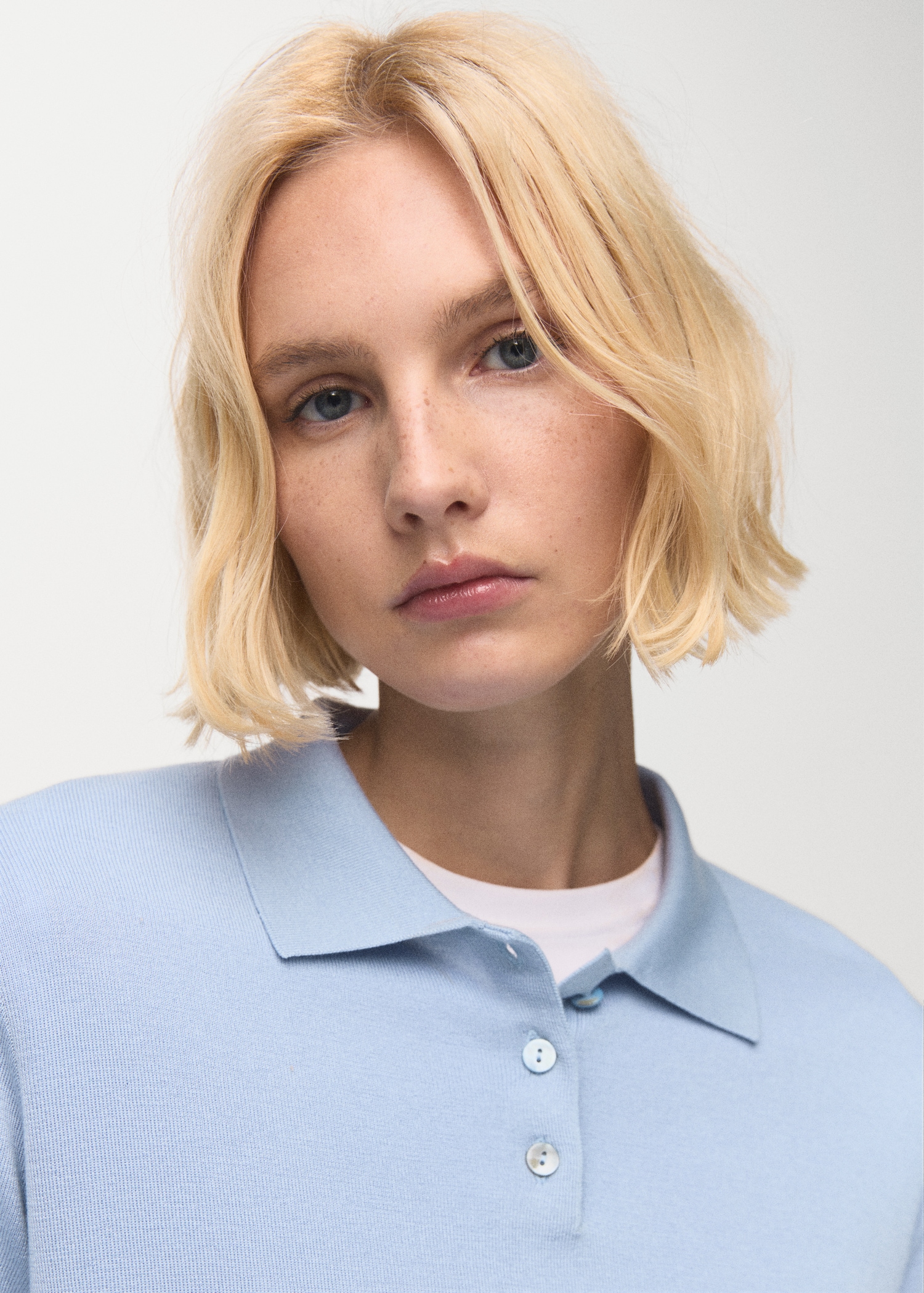 Polo collar wool sweater - Details of the article 1