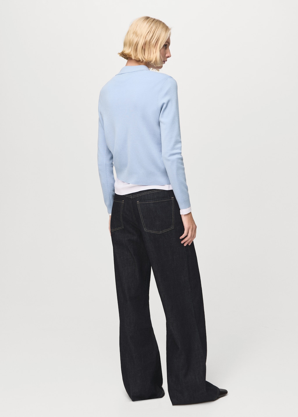 Mango Polo collar wool sweater