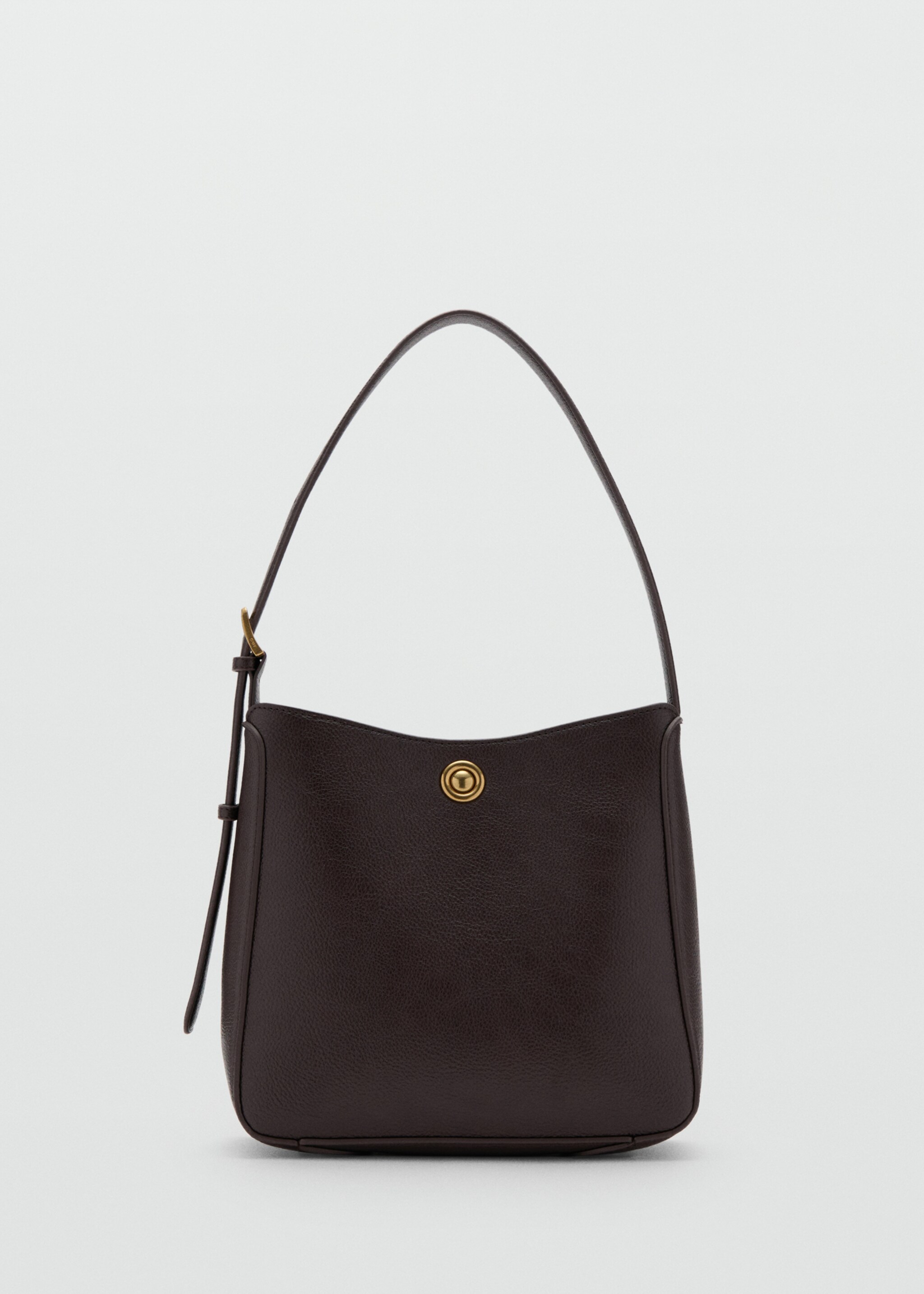 Medium bucket bag with metal detail - Article without model, Chocolate. Ref: 27081196-00.