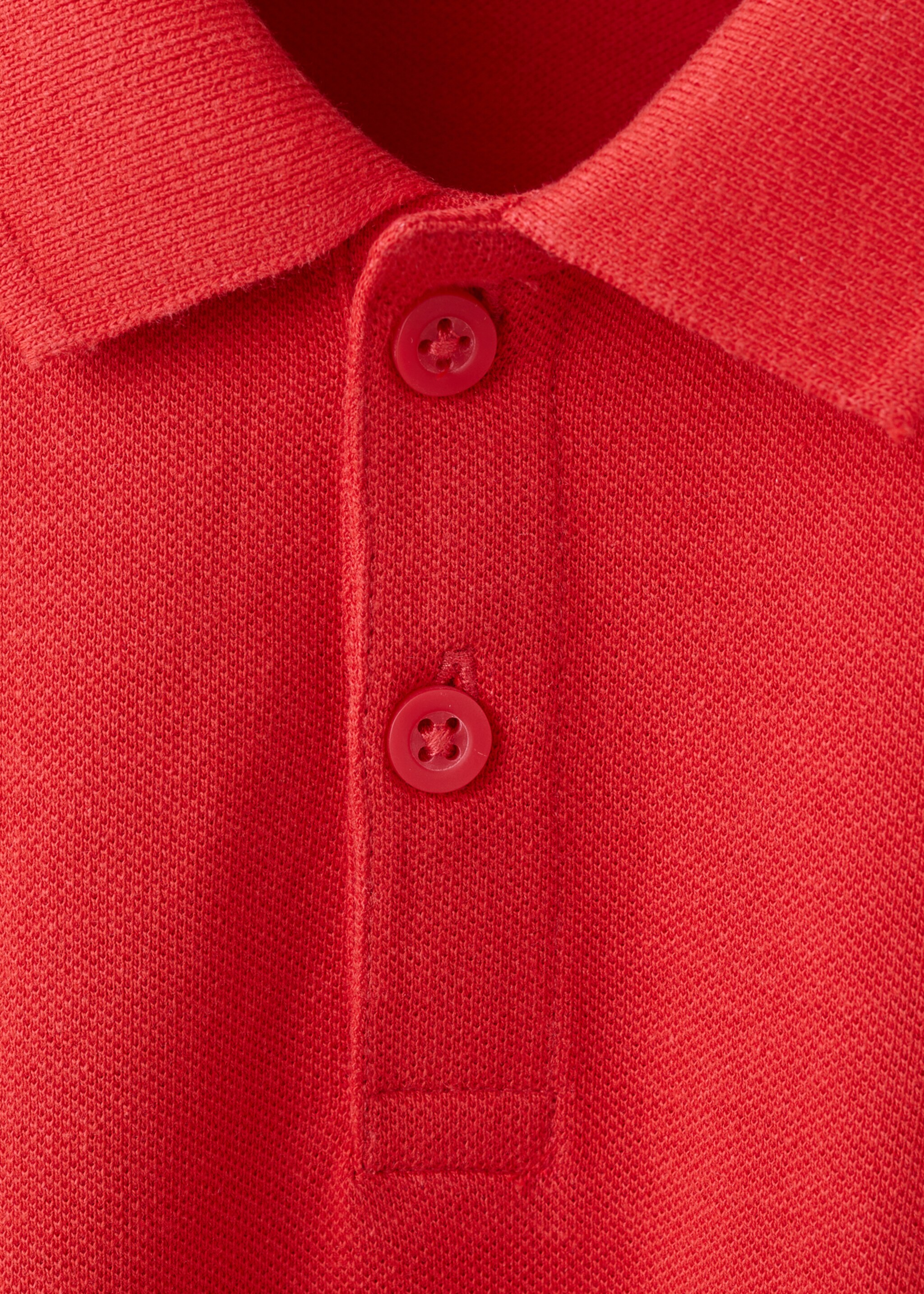 Polo basique coton - Détail de l'article 8, Rouge. Ref: 27081197-00.