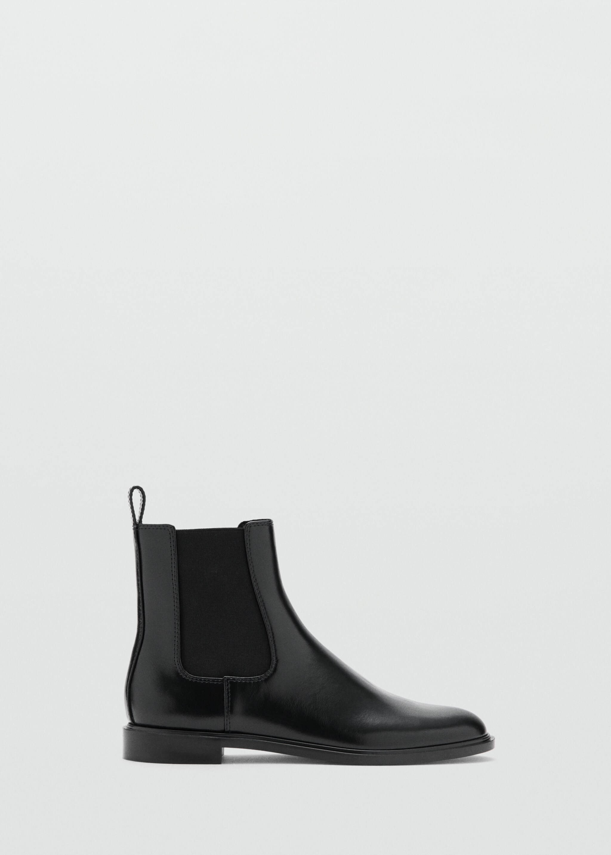 Elastic panels leather ankle boots - Article without model, Black. Ref: 27081198-00.
