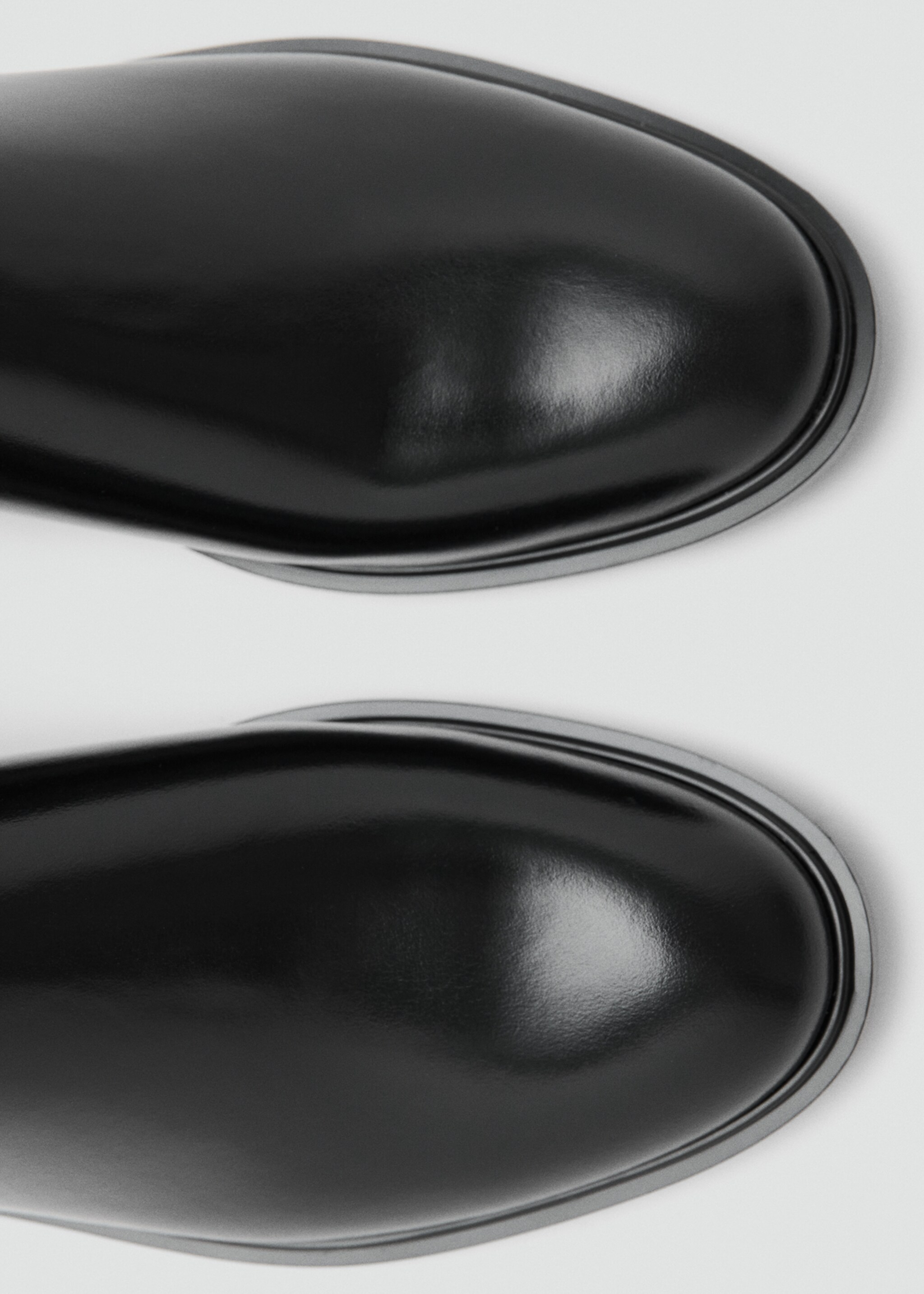 Elastic panels leather ankle boots - Details of the article 4, Black. Ref: 27081198-00.