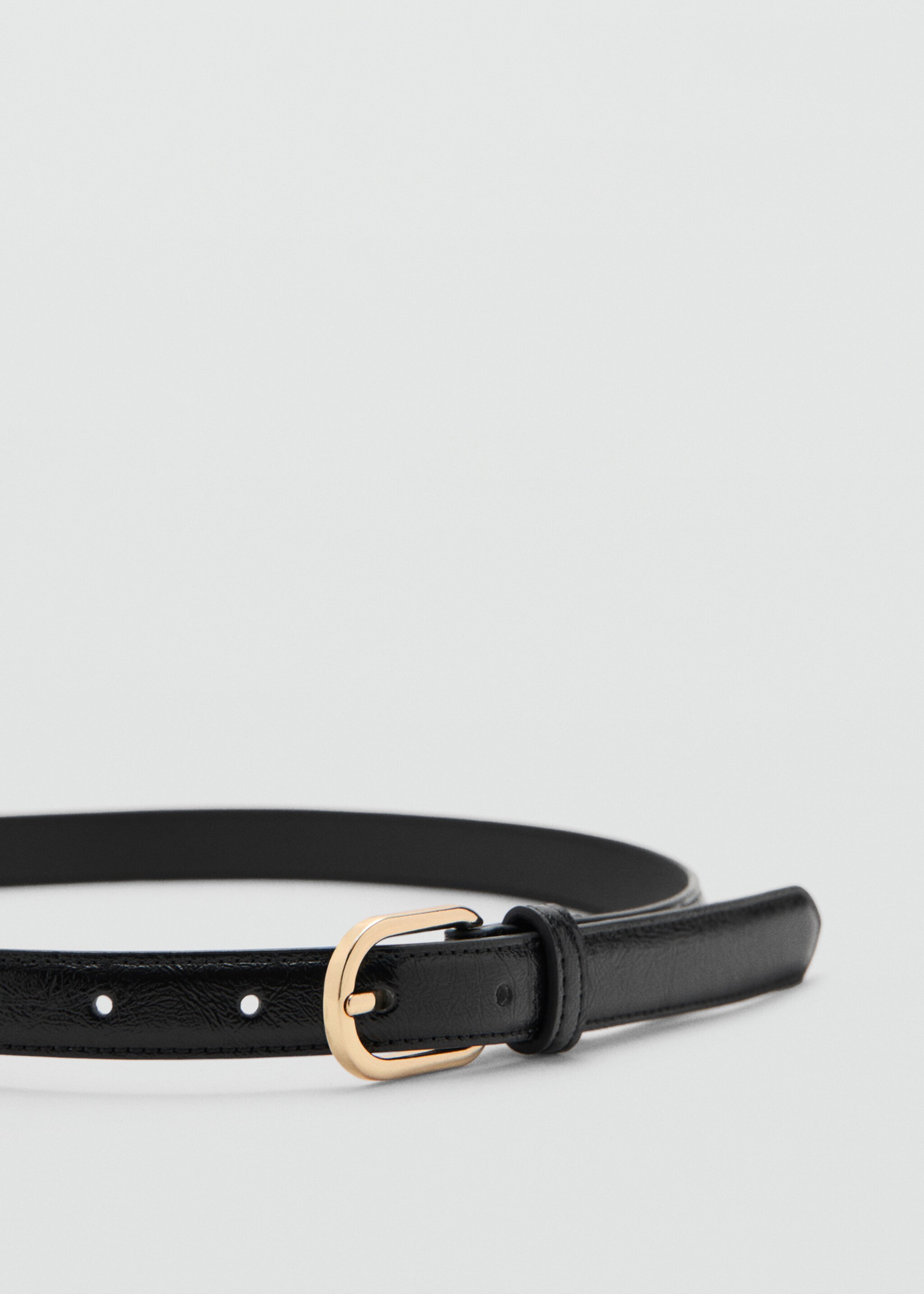Metal buckle belt - Medium plane, Black. Ref: 27081199-00.