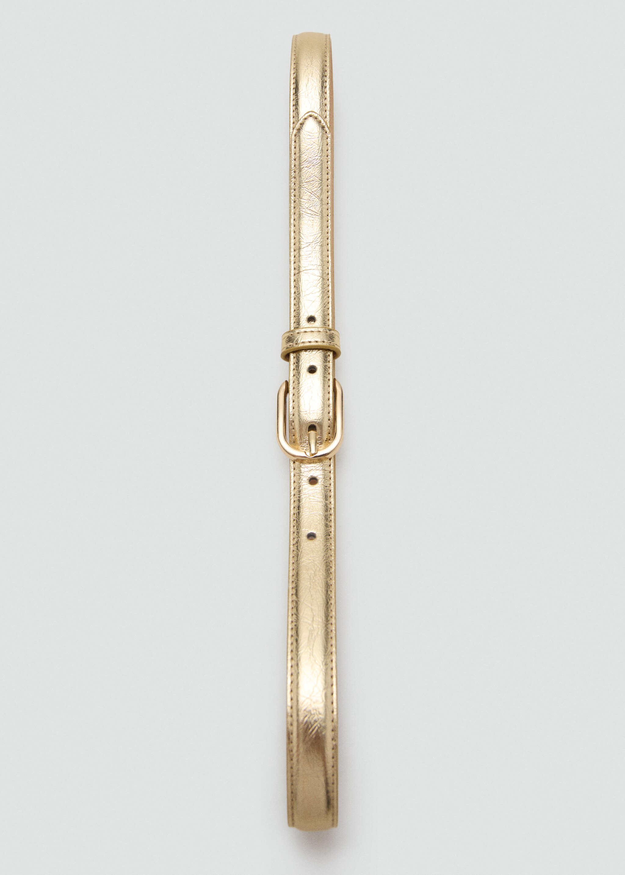 Metal buckle belt - Details of the article 2, Gold. Ref: 27081199-00.