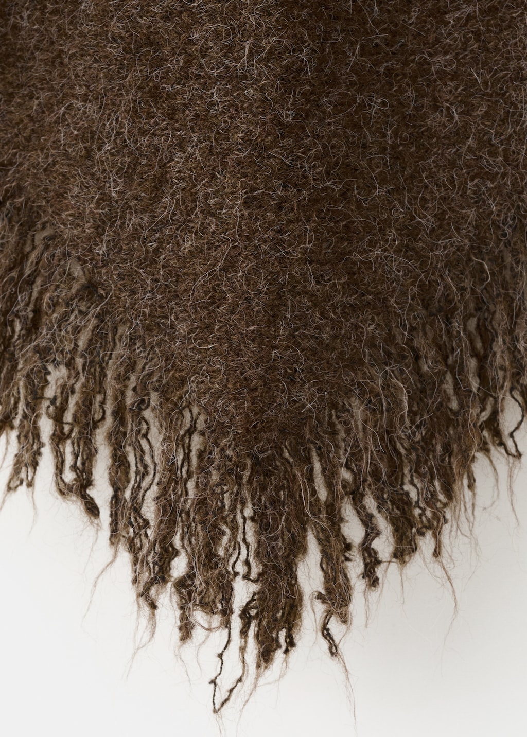 Shawl with fringed edges