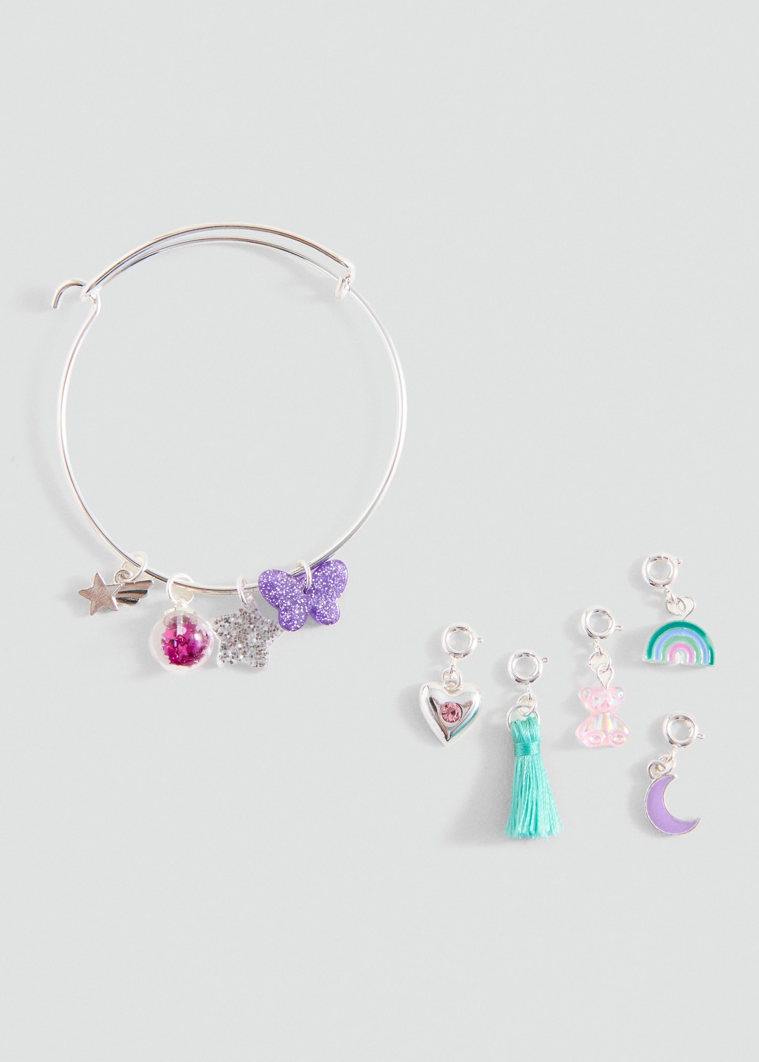 Mixed charms bracelet - Medium plane