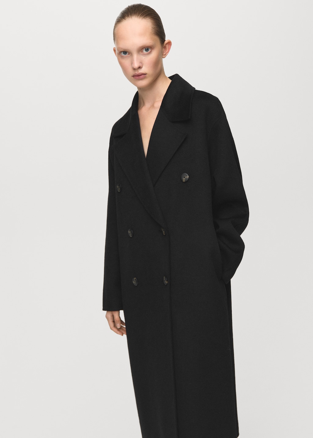 Mango Handmade oversized wool coat