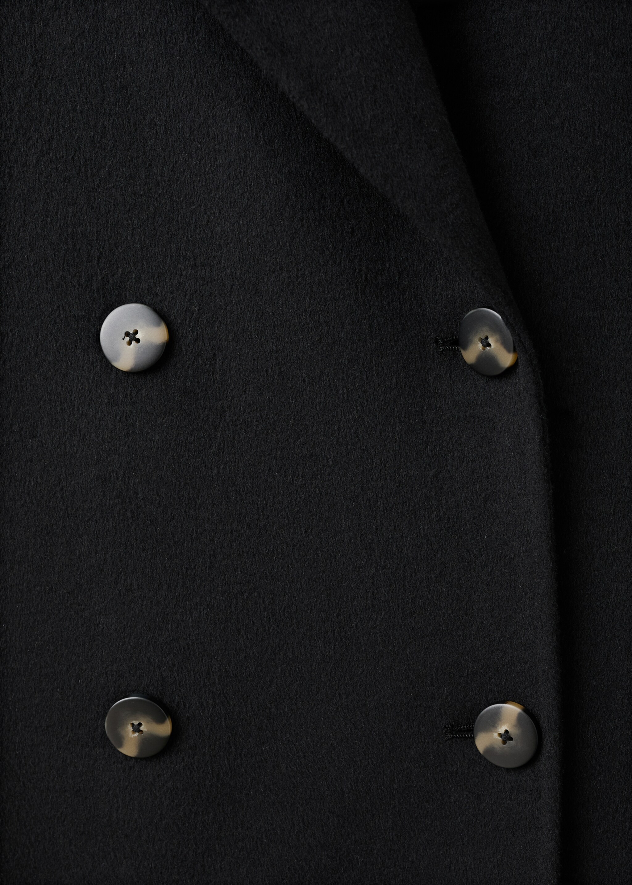 Handmade oversized wool coat - Details of the article 0, Black. Ref: 27081207-00.