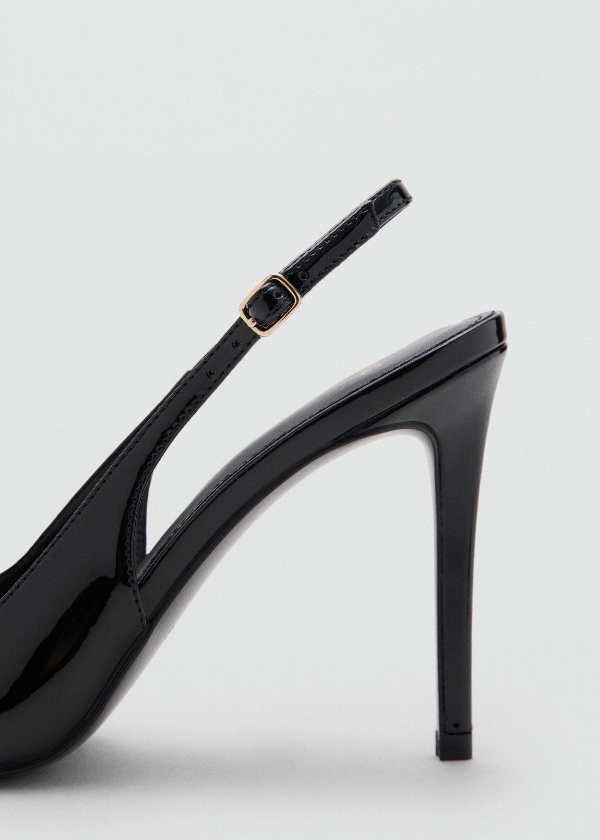 Patent heeled shoes - Details of the article 2, Black. Ref: 27081209-00.
