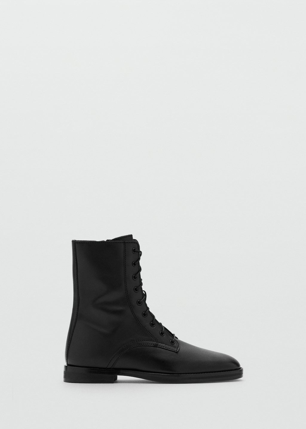 Mango Lace-up leather ankle boots