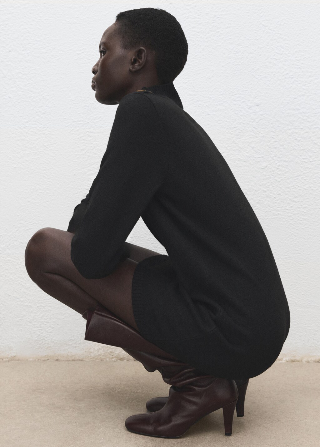 Mango Button knit dress