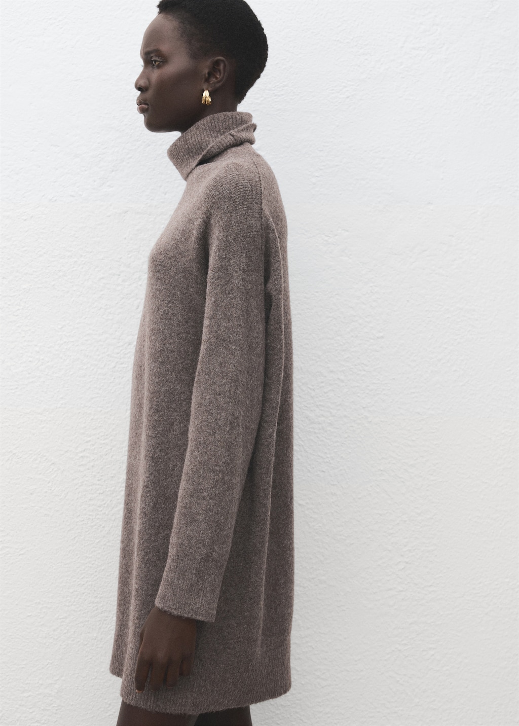 Mango Knitted turtleneck dress