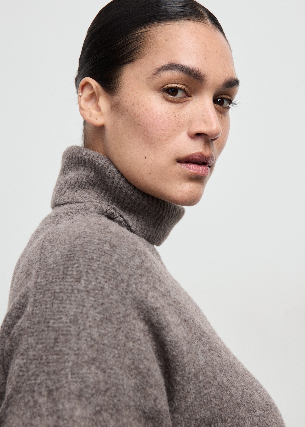 Mango Knitted turtleneck dress