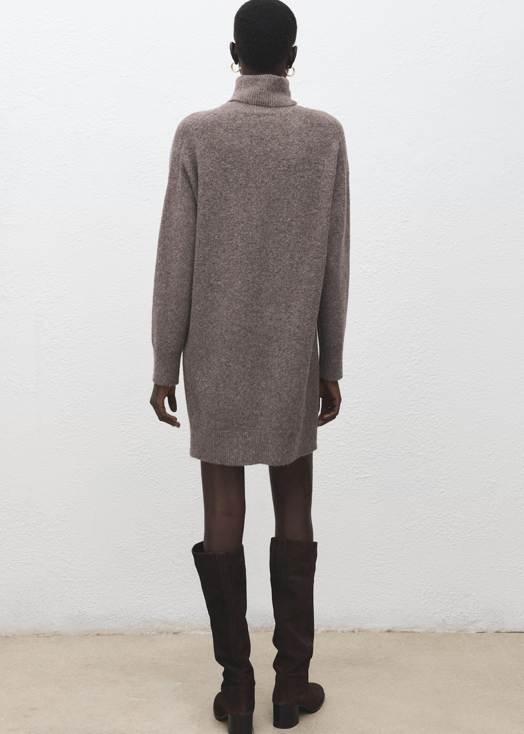 Mango Knitted turtleneck dress