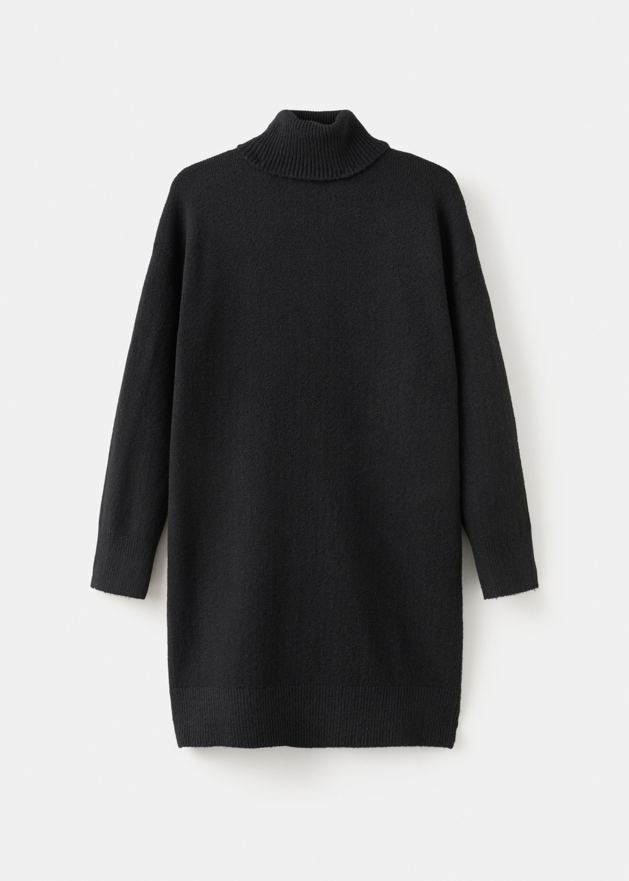 Knitted turtleneck dress - Article without model, Black. Ref: 27081215-00.