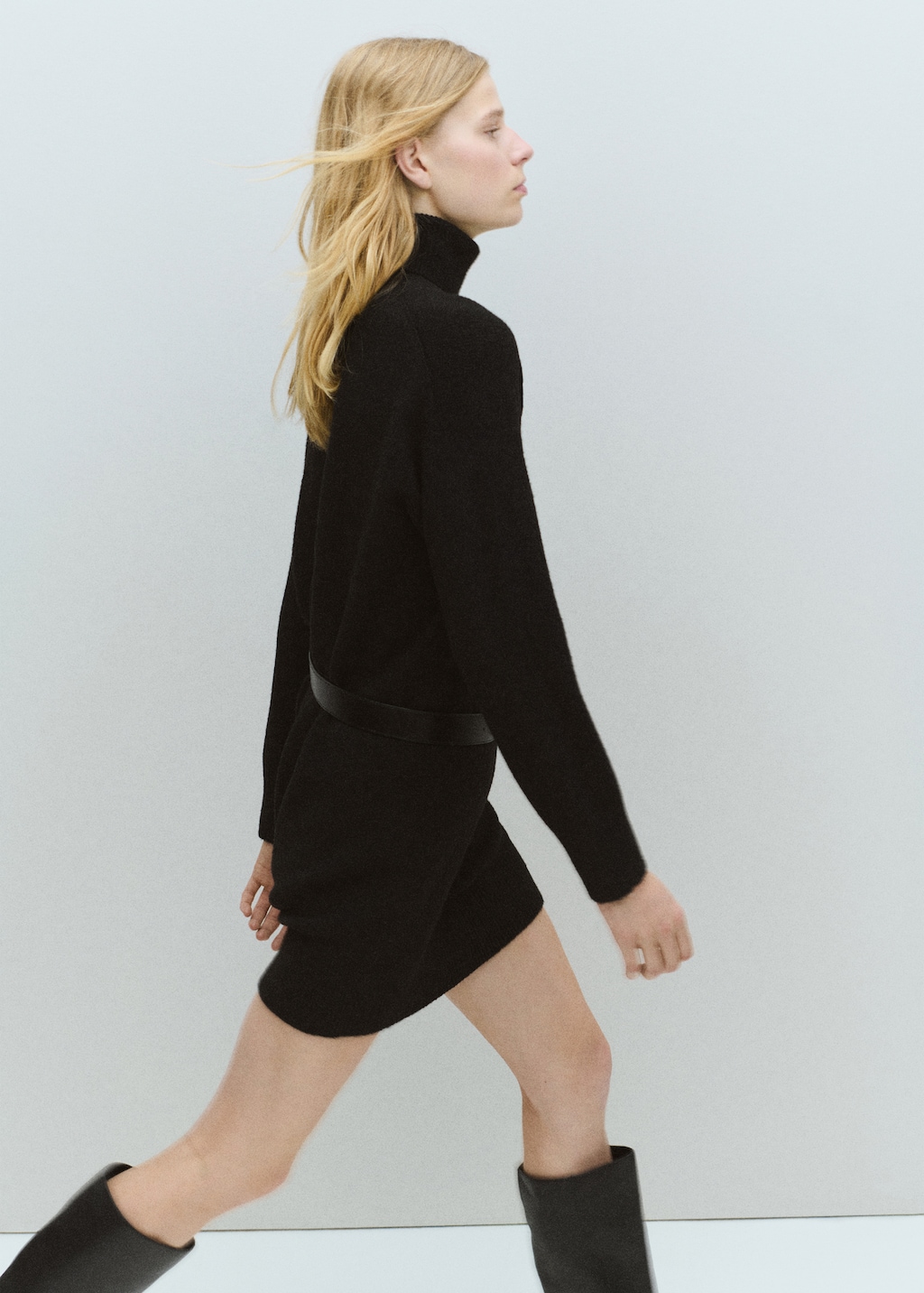 Mango Knitted turtleneck dress