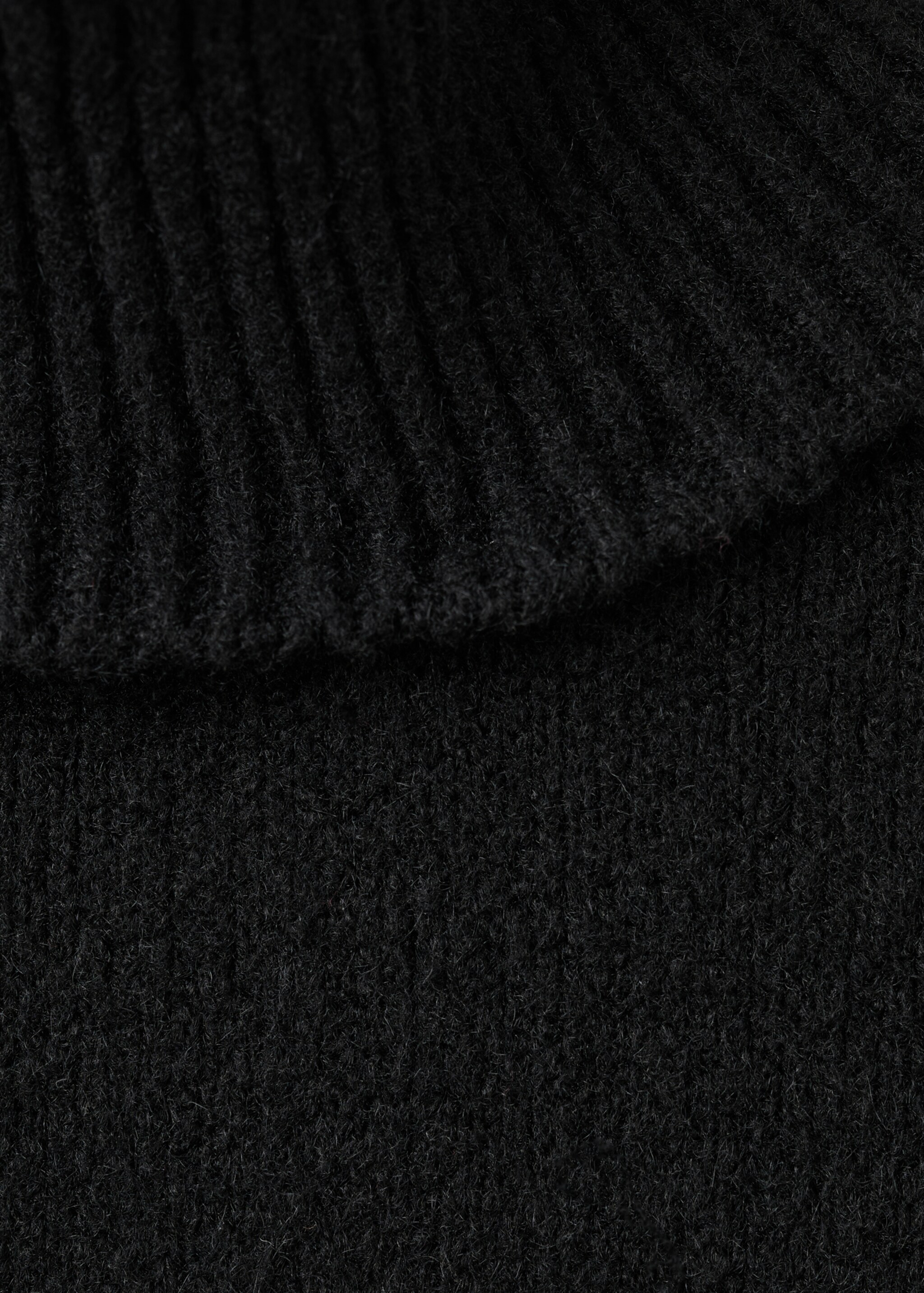 Knitted turtleneck dress - Details of the article 8, Black. Ref: 27081215-00.