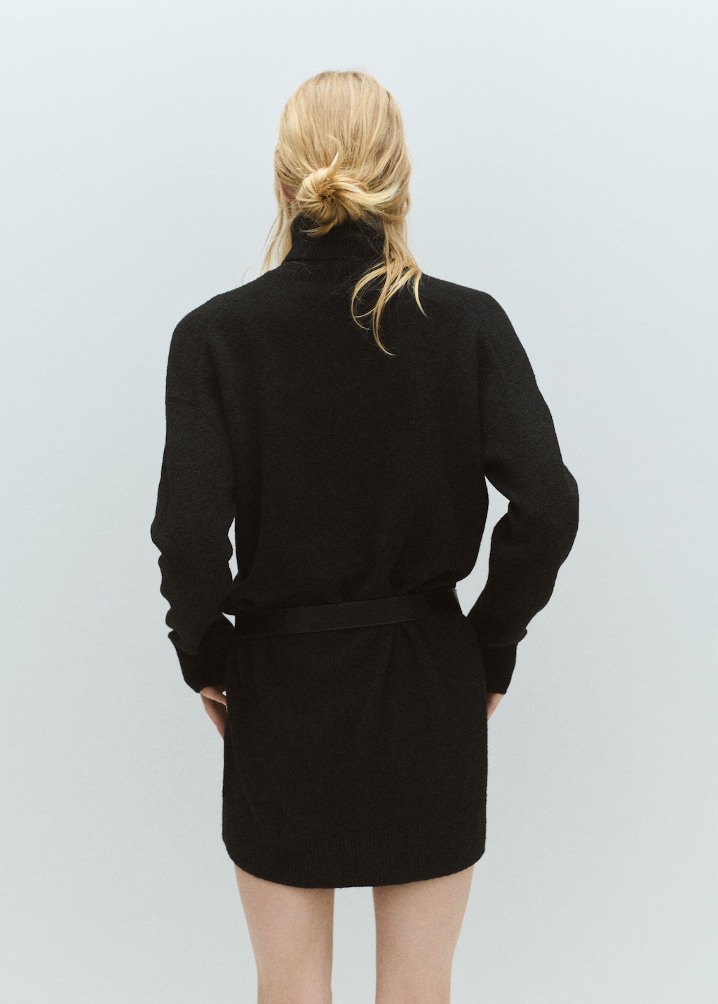 Knitted turtleneck dress - image 3