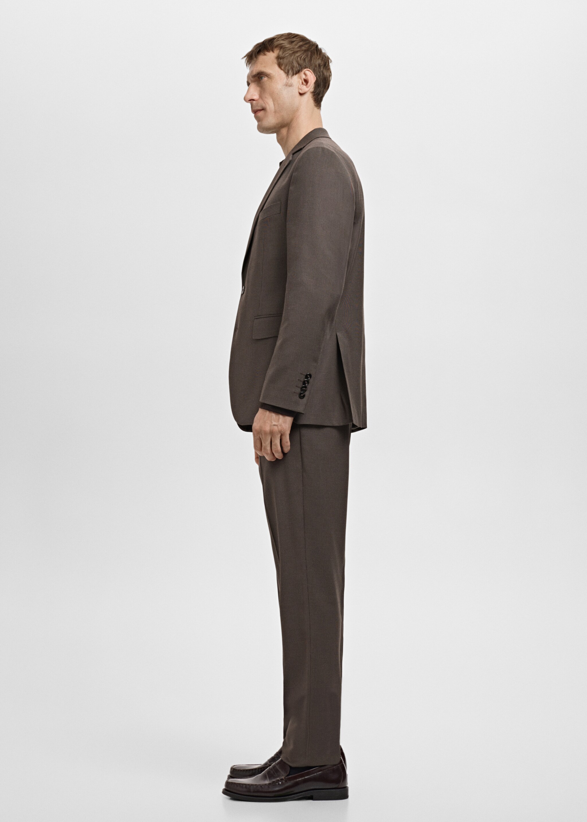Milan slim-fit suit trousers - Details of the article 2, Brown. Ref: 27081218-00.