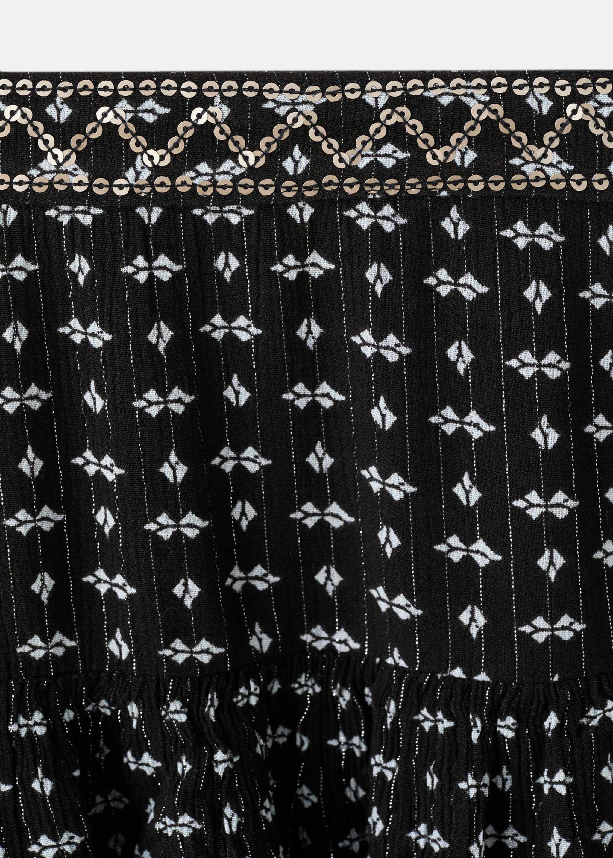 Faldilla estampada lluentons - Detall de l'article 8, Negre. Ref: 27081220-00.