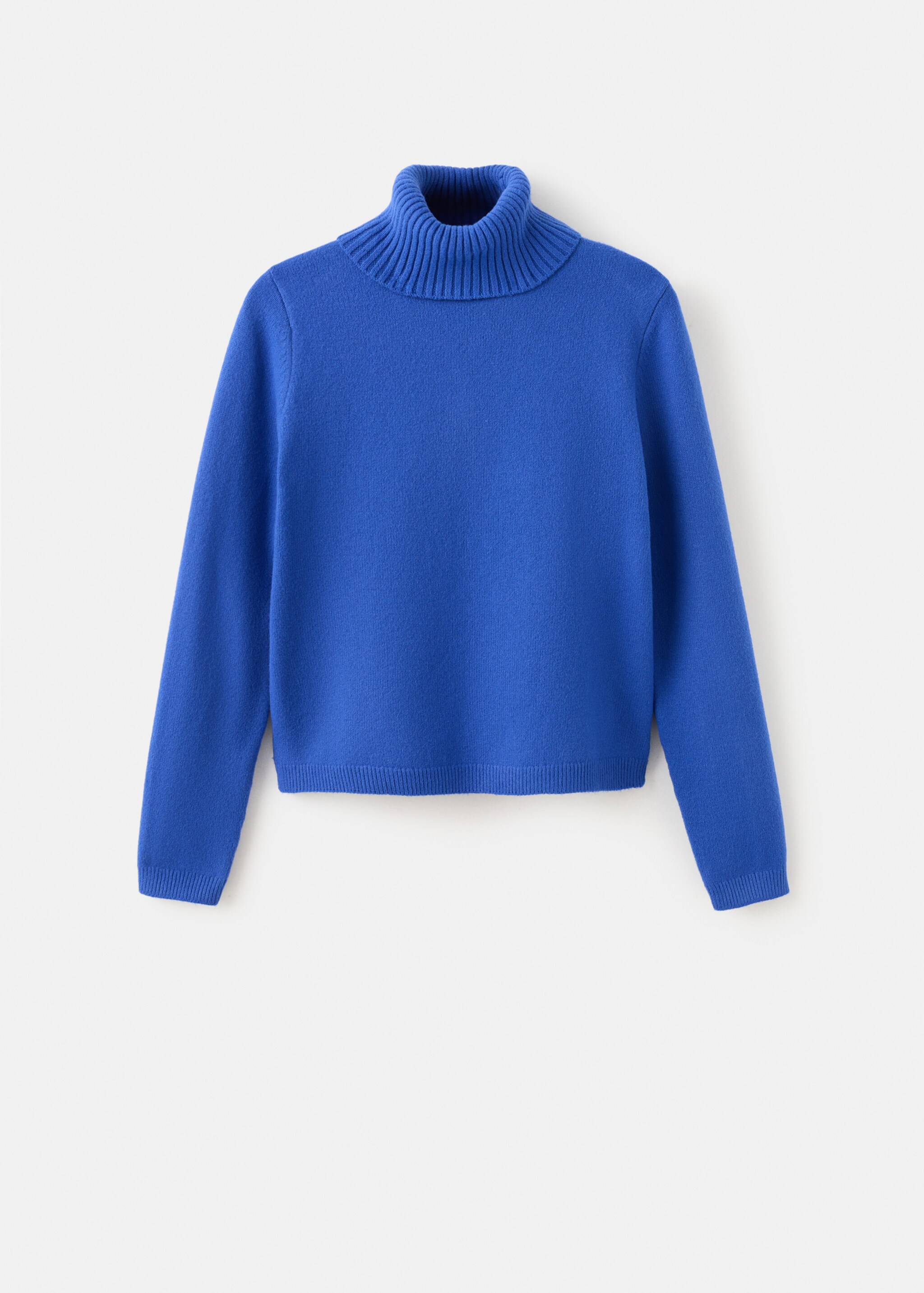 Turtleneck knitted sweater - Article without model, Vibrant blue. Ref: 27081223-00.