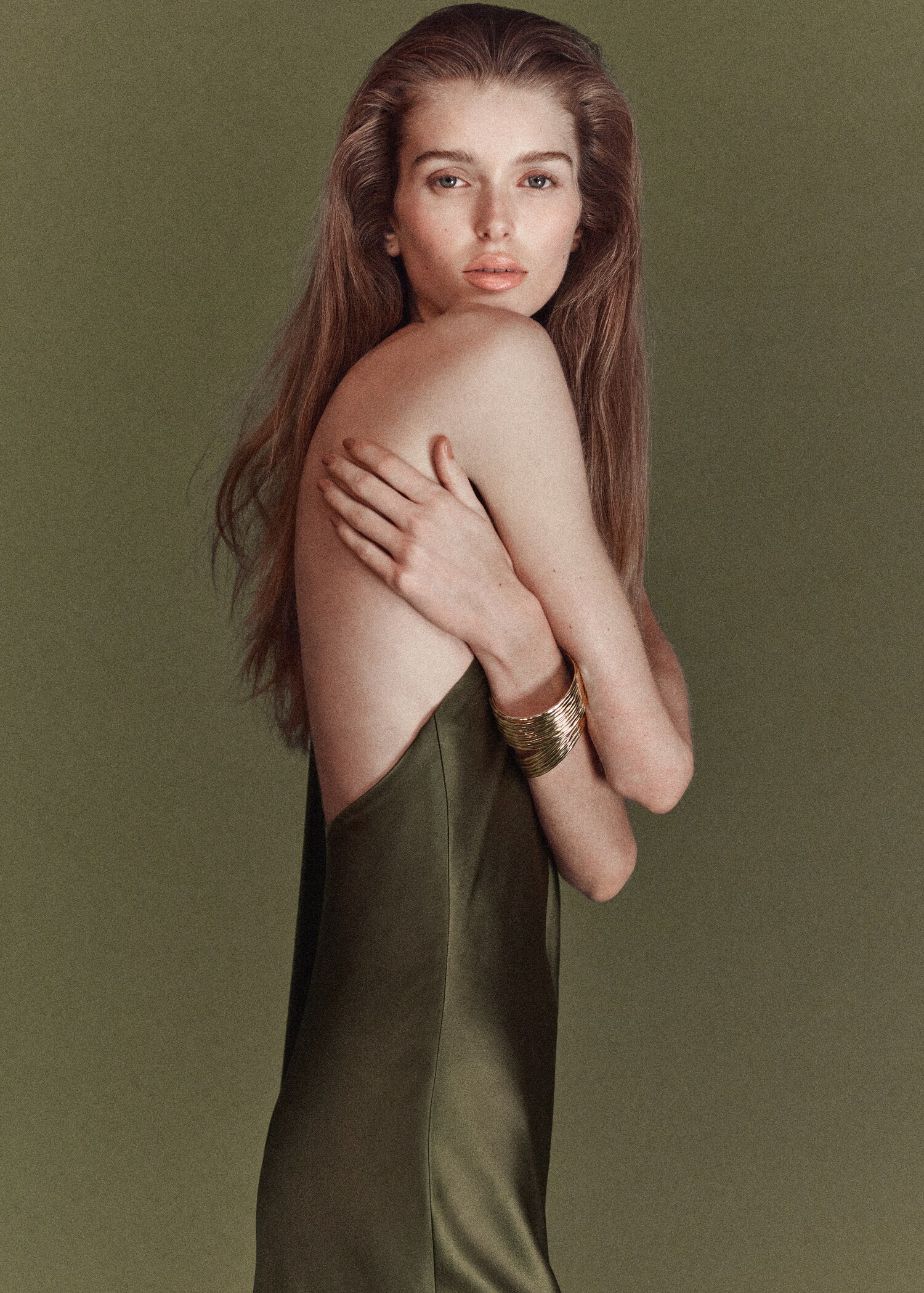 Asymmetrical bow-neck dress - Medium plane