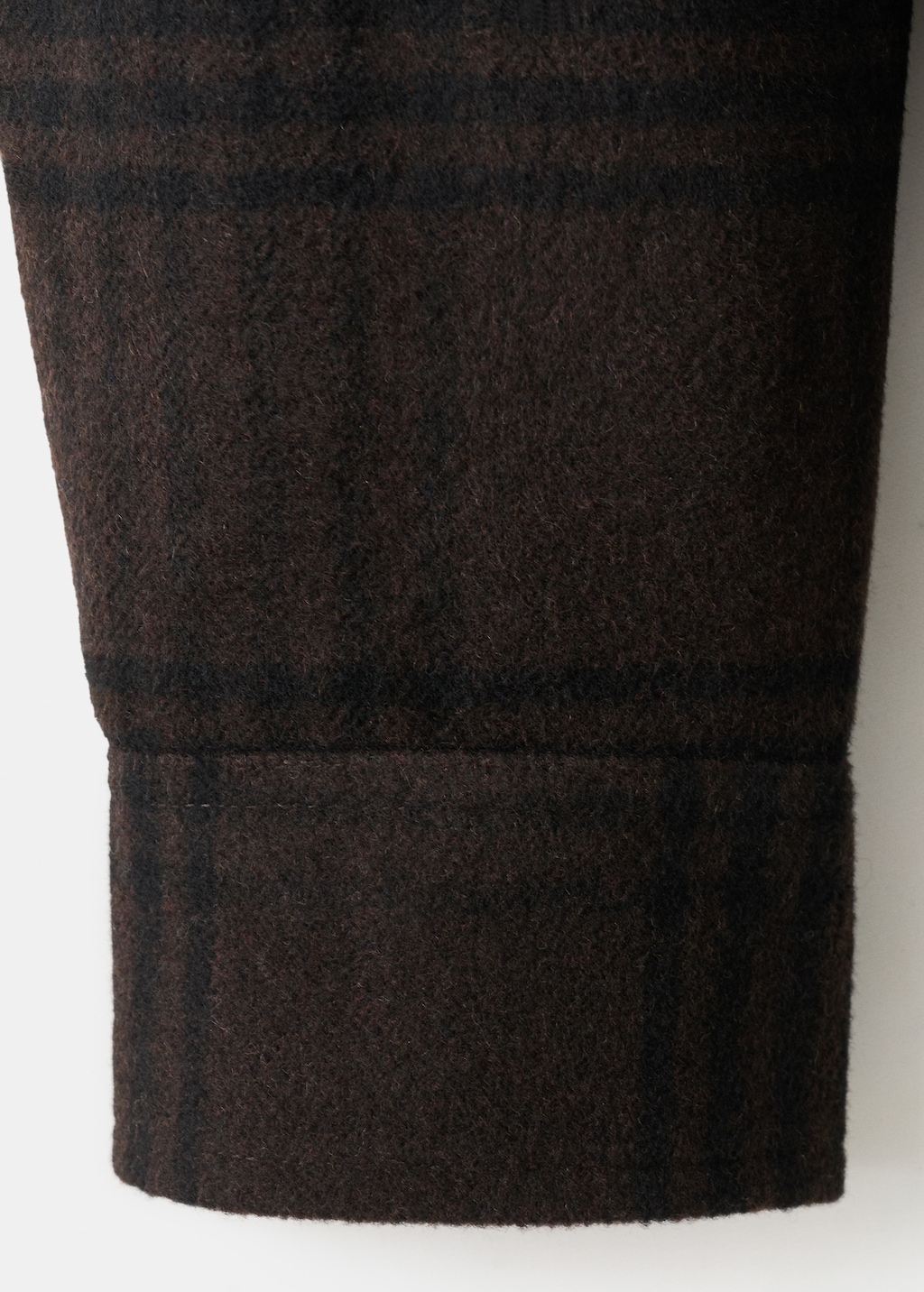 Check wool-blend overshirt