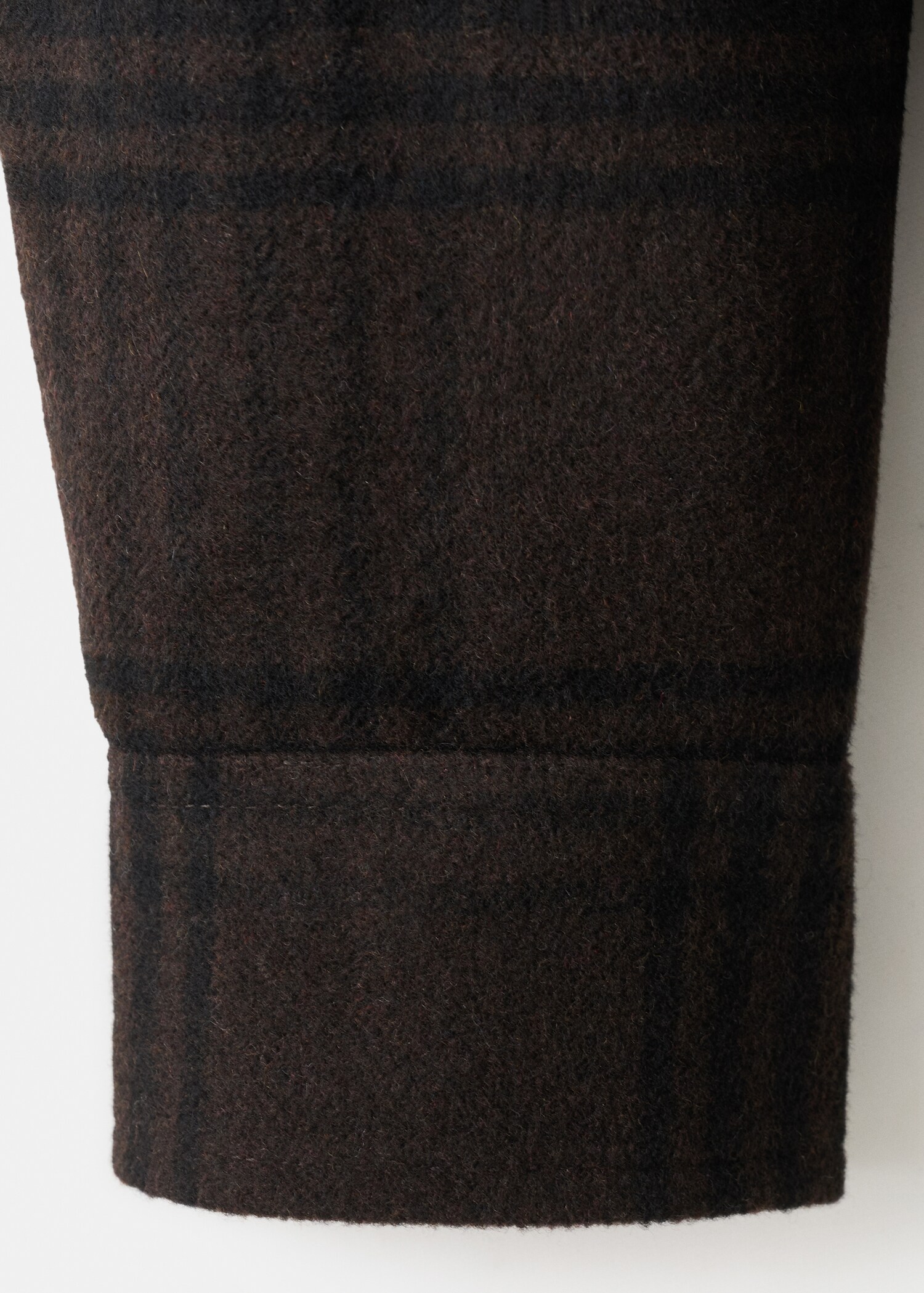 قميص كبير الحجم من مزيج الصوف بمربعات - تفاصيل المنتج 0