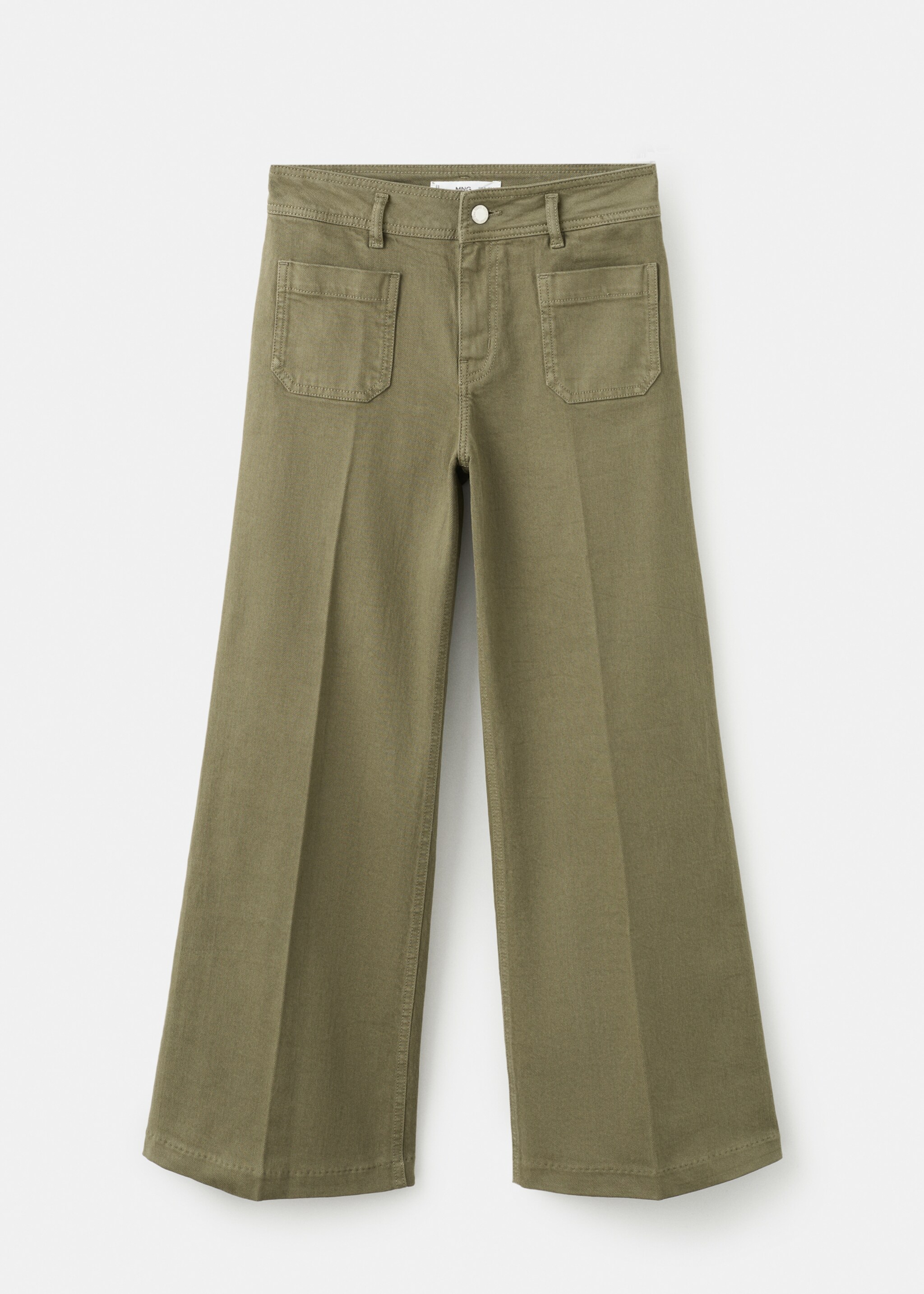 Wide-leg jeans with pockets - Article without model, Khaki. Ref: 27081228-00.