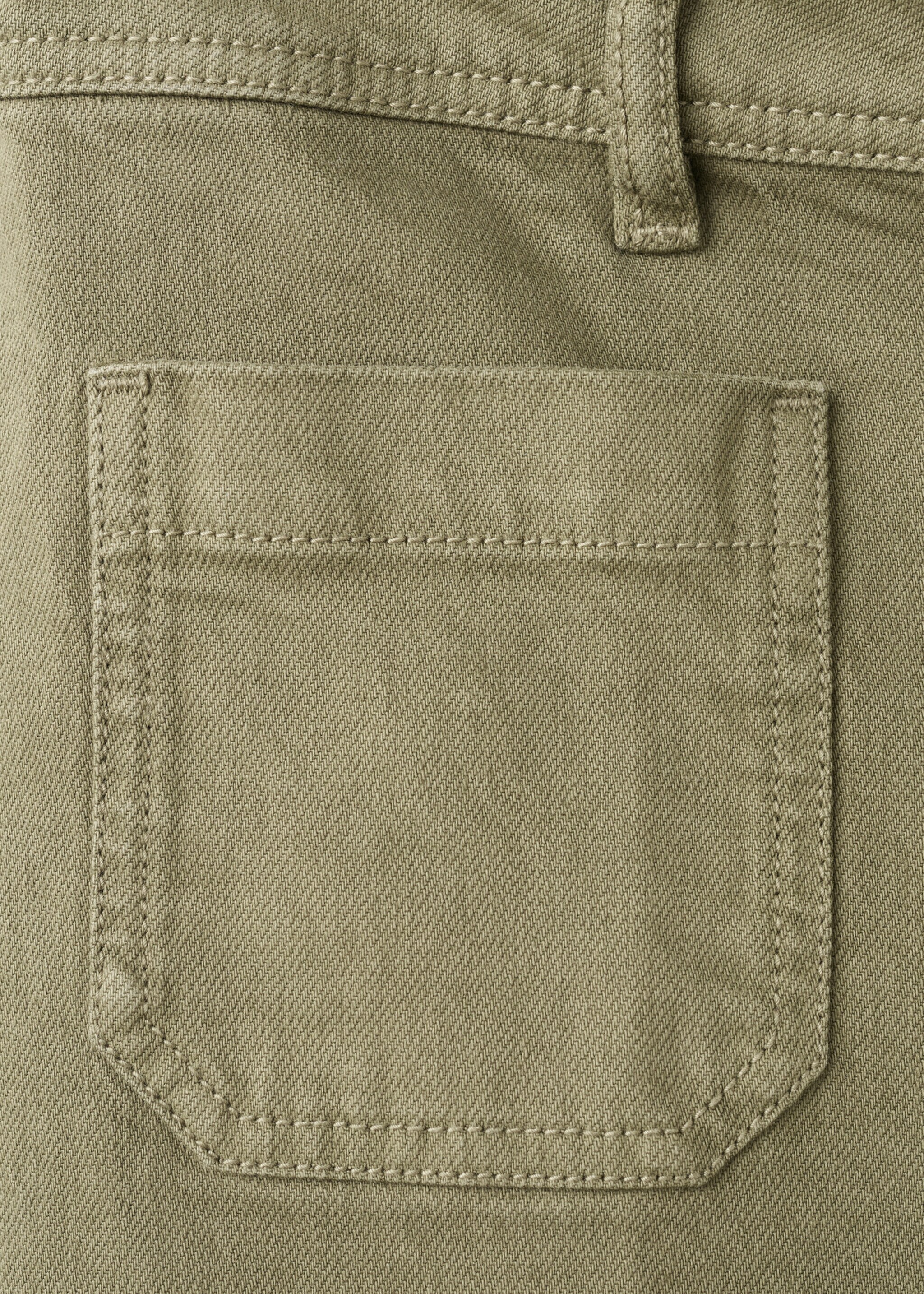 Wide-leg jeans with pockets - Details of the article 0, Khaki. Ref: 27081228-00.