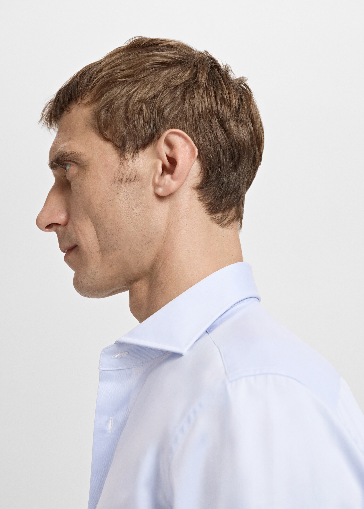 Slim-fit twill fabric dress shirt - Details of the article 6