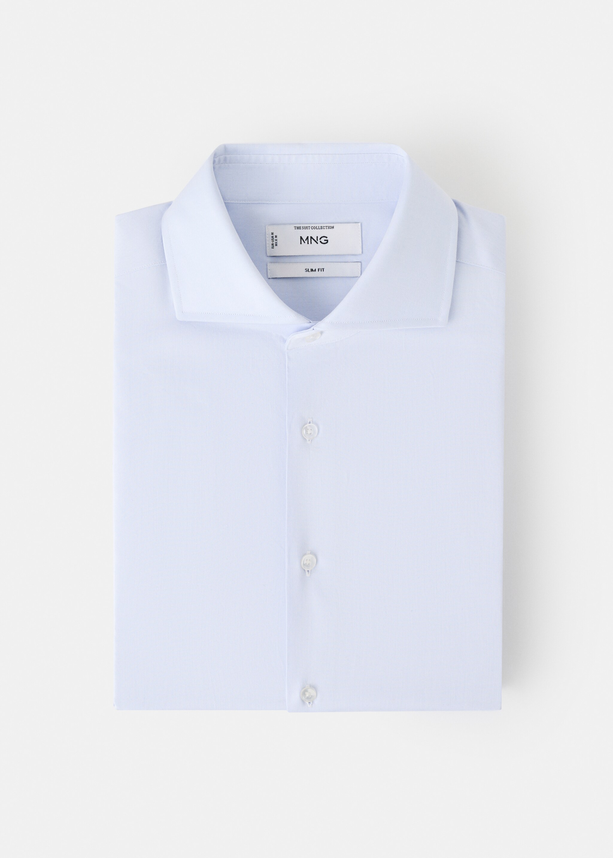 Chemise costume slim-fit tissu twill - Détail de l'article 9, Bleu ciel. Ref: 27081229-00.