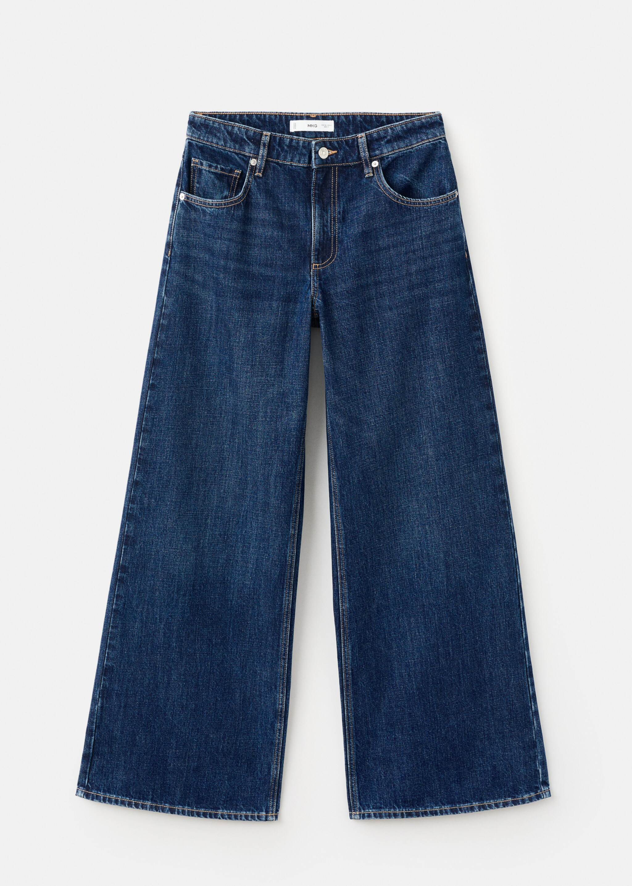 Low-rise wide-leg jeans - Article without model, Dark Blue. Ref: 27081230-00.