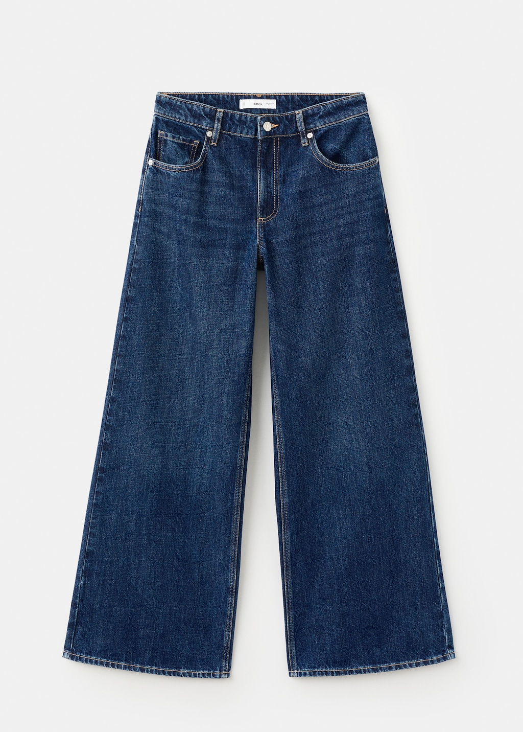 Low-rise wide-leg jeans