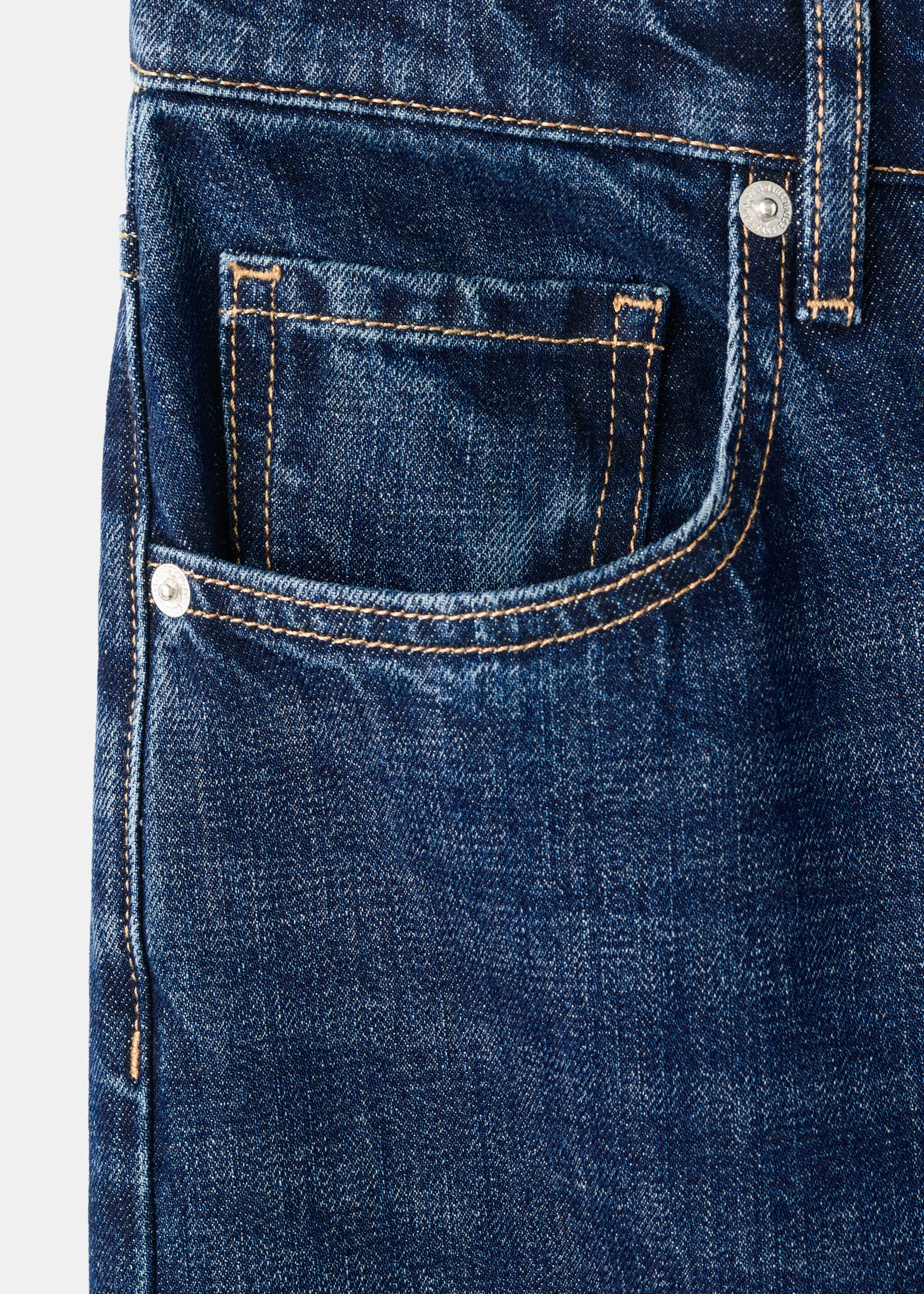 Low-rise wide-leg jeans - Details of the article 0, Dark Blue. Ref: 27081230-00.