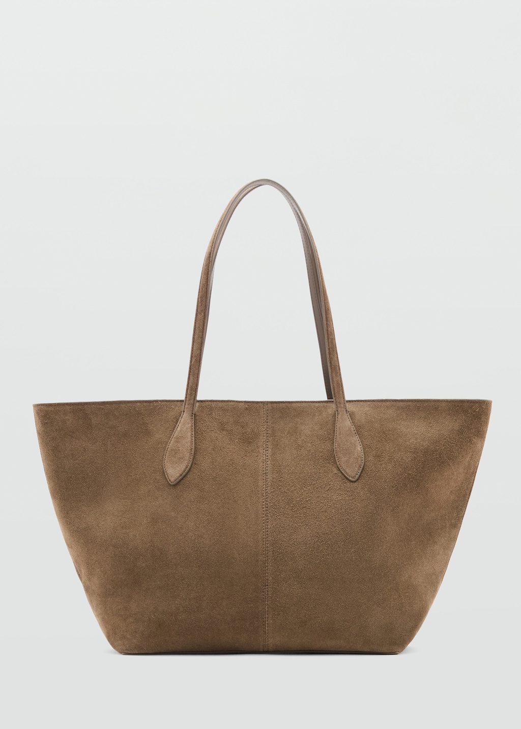 Suede shopper bag