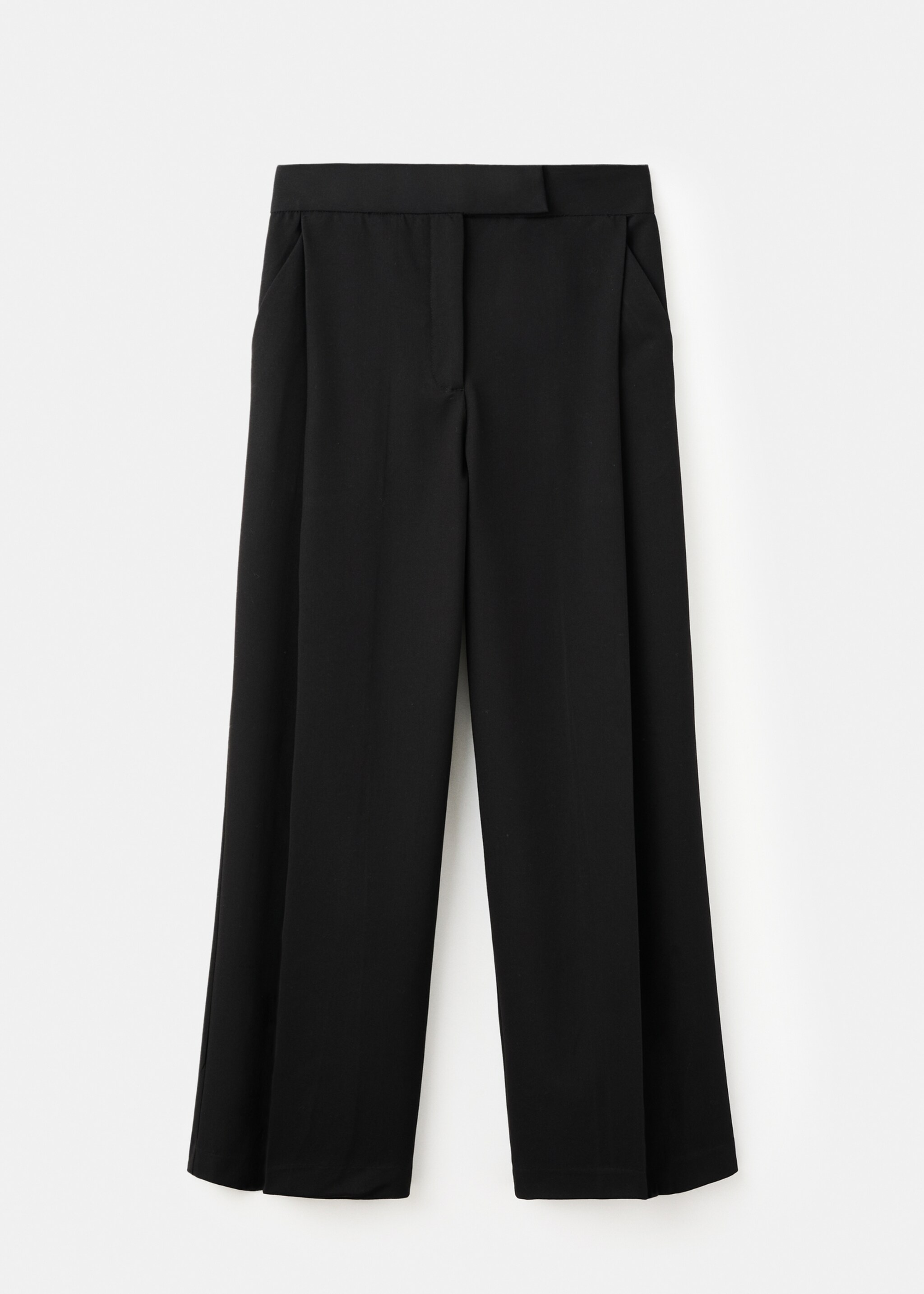 Pleated wide leg trousers - Article without model, Black. Ref: 27081234-00.