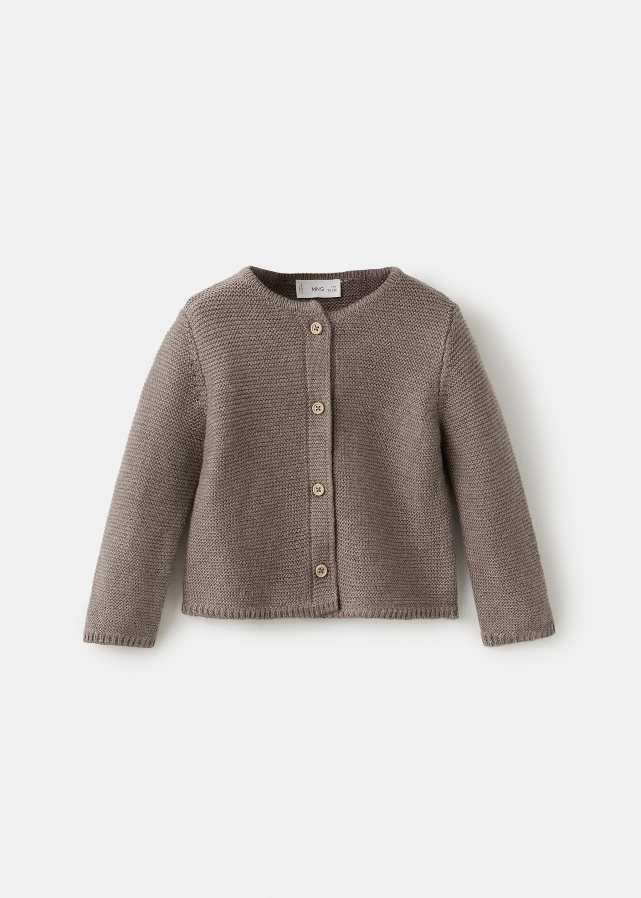 Càrdigan punt botons - Article sense model, Marró mitjà. Ref: 27081235-00.