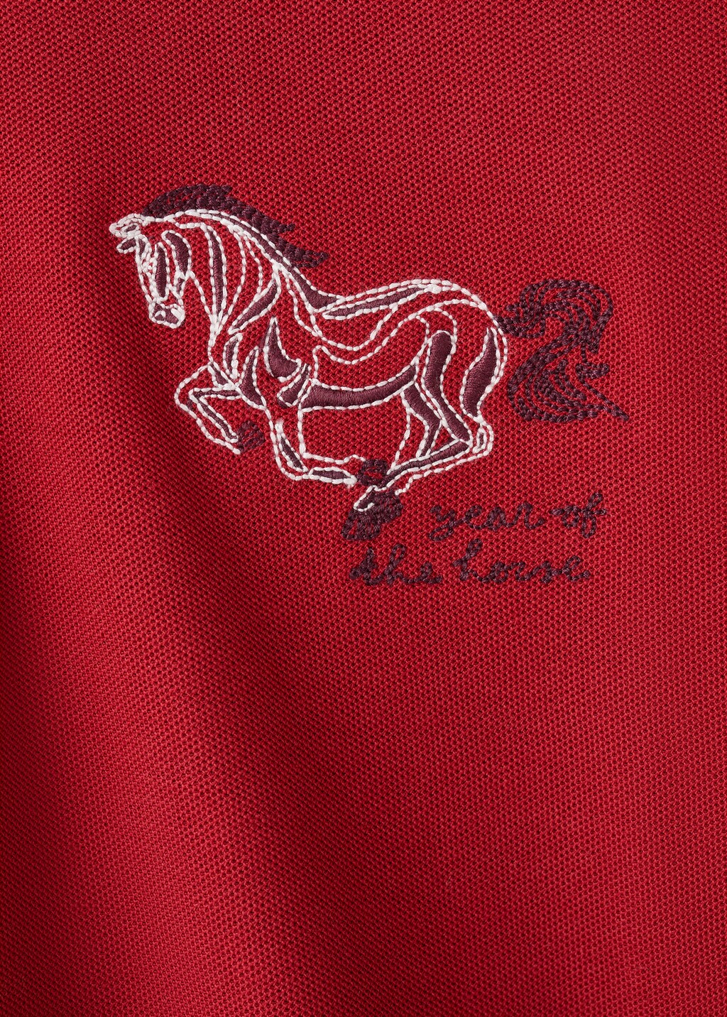 Short-sleeved cotton polo shirt