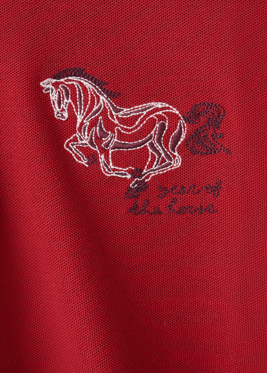 Short-sleeved cotton polo shirt