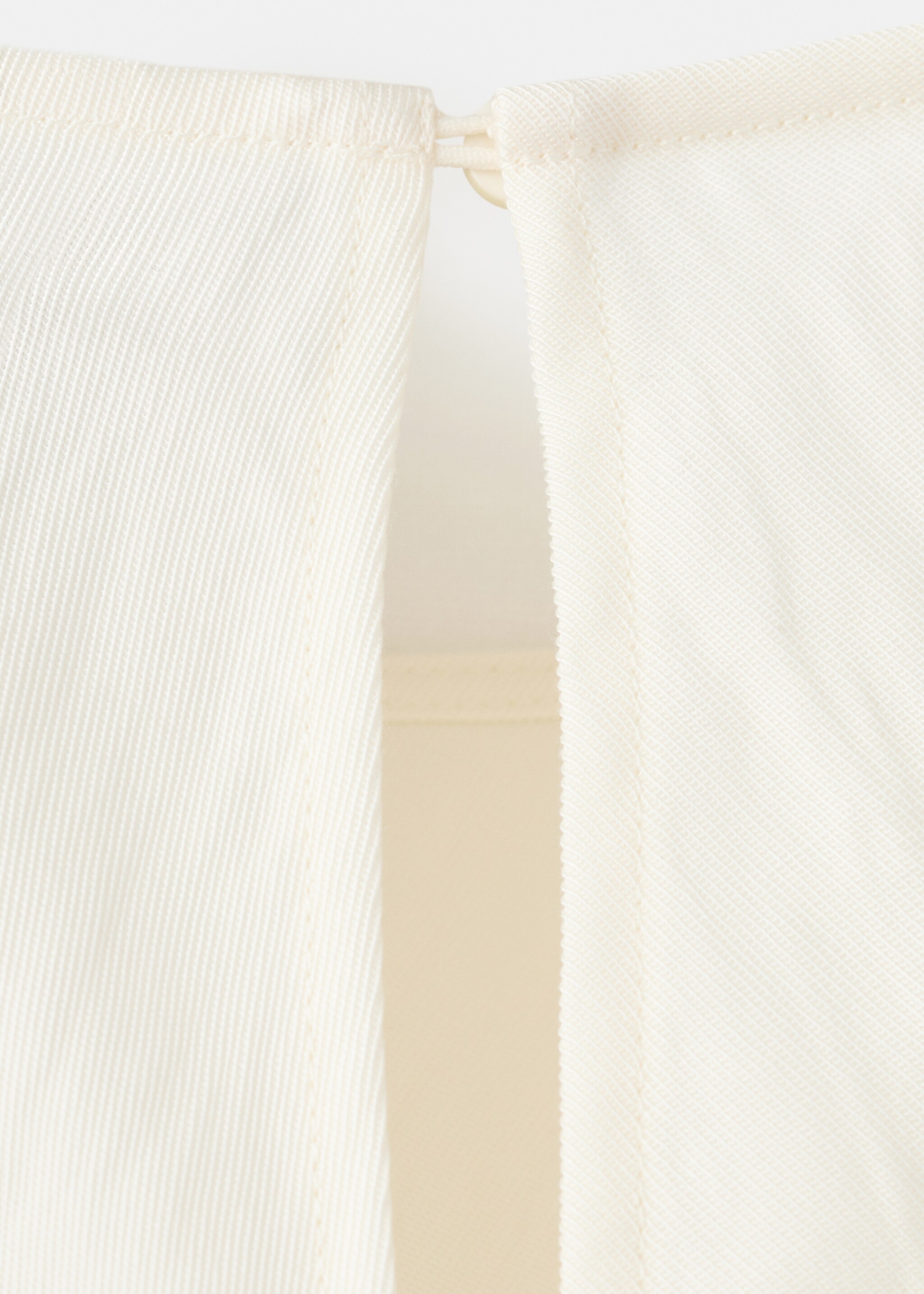 Lyocell dress with pleated waist - Details of the article 8, Ecru. Ref: 27081242-00.