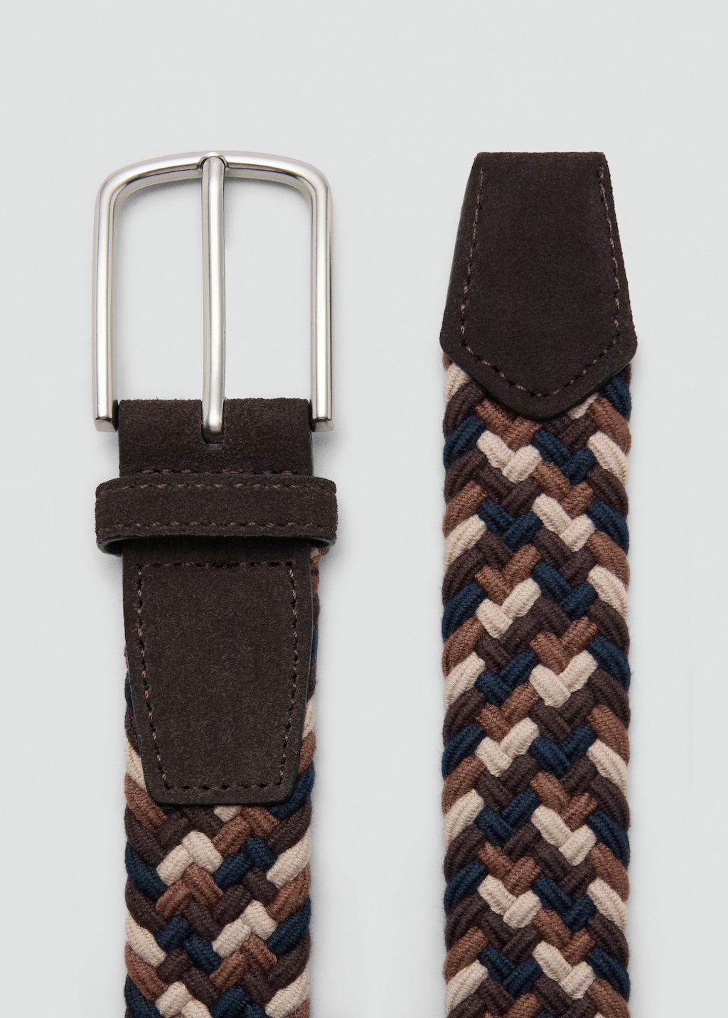 Braided elastic coloured belt