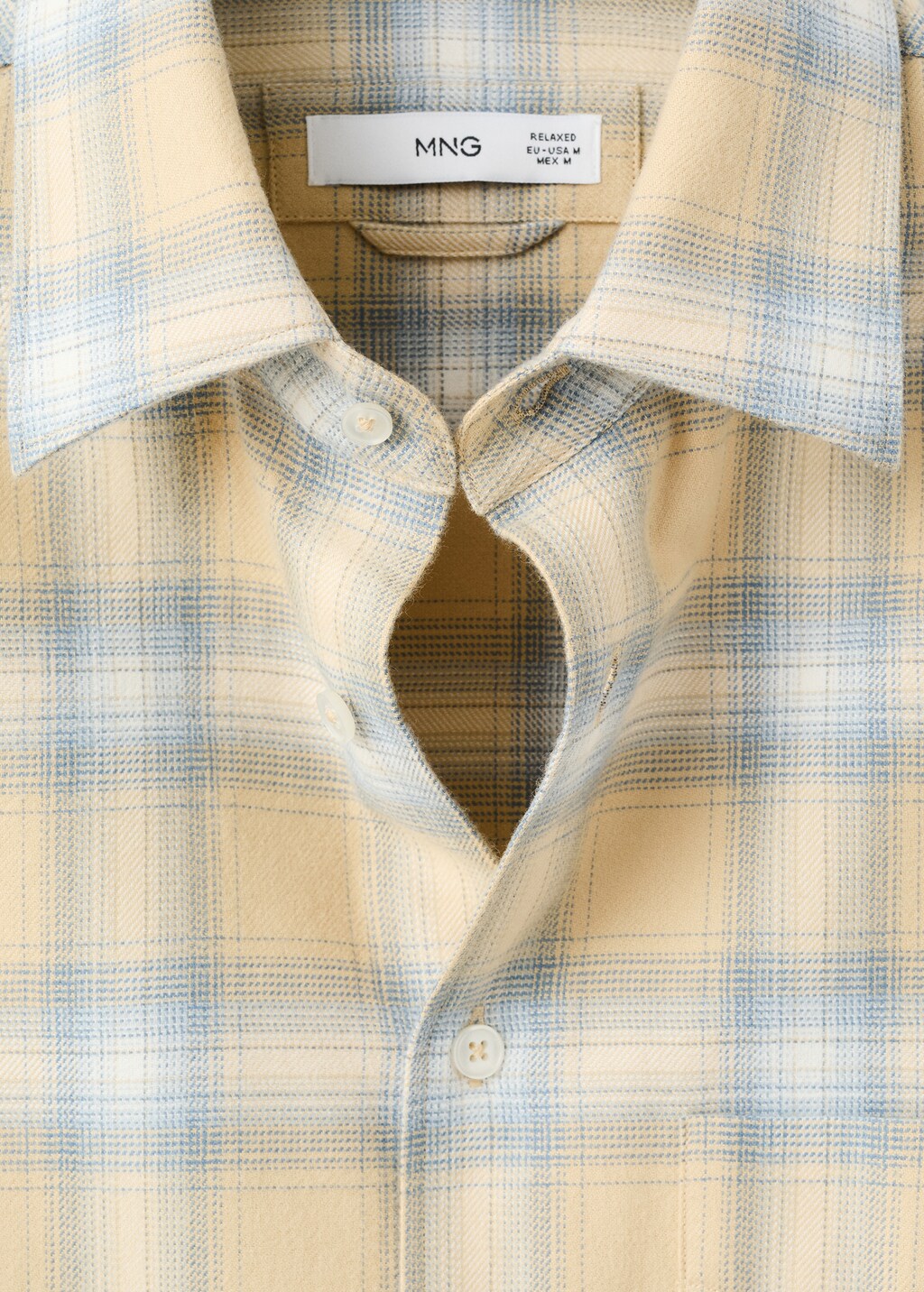 Check flannel cotton shirt