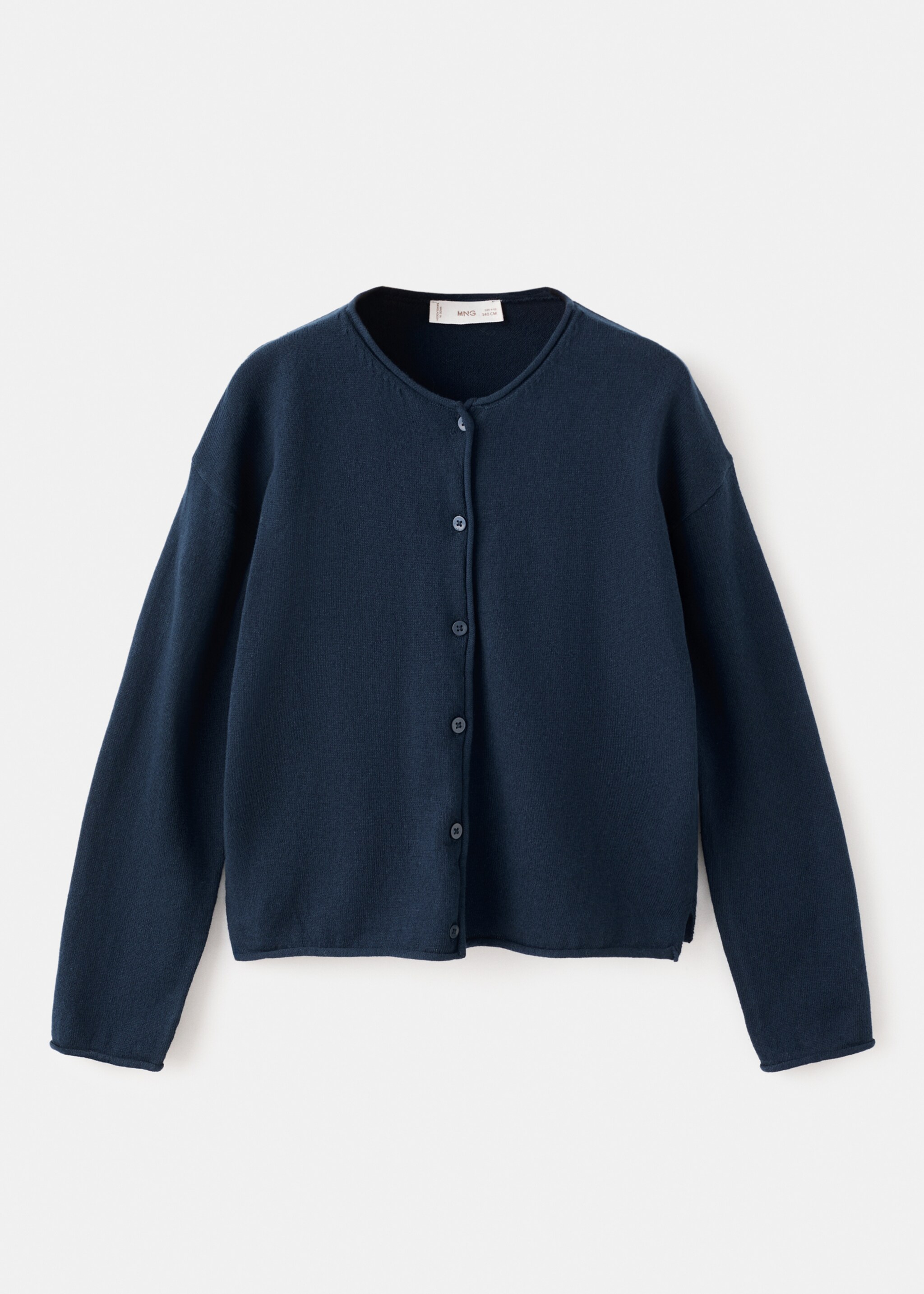 Long sleeves knit cardigan - Article without model, Navy. Ref: 27081252-00.