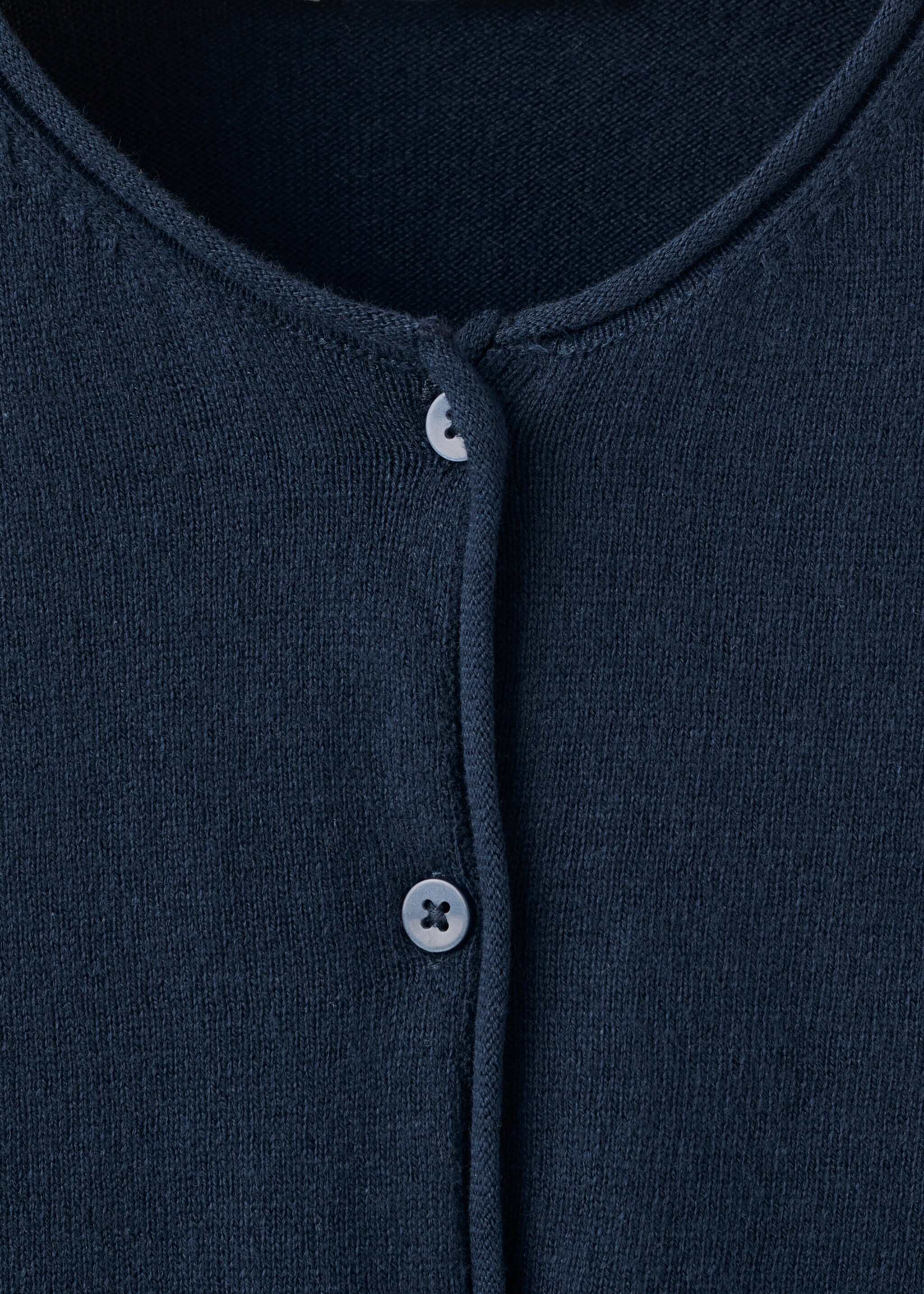 Long sleeves knit cardigan - Details of the article 8, Navy. Ref: 27081252-00.