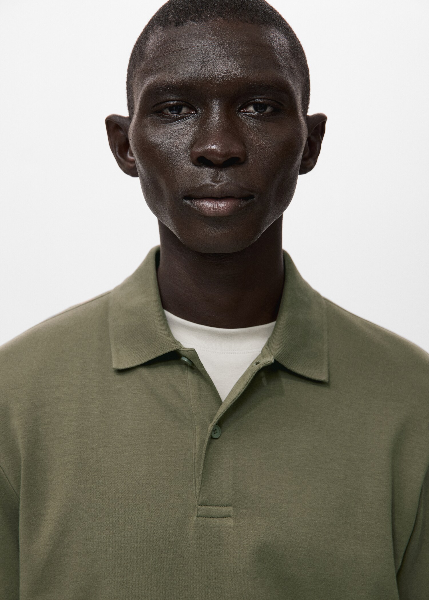 Regular-fit knitted polo sweater - Details of the article 1