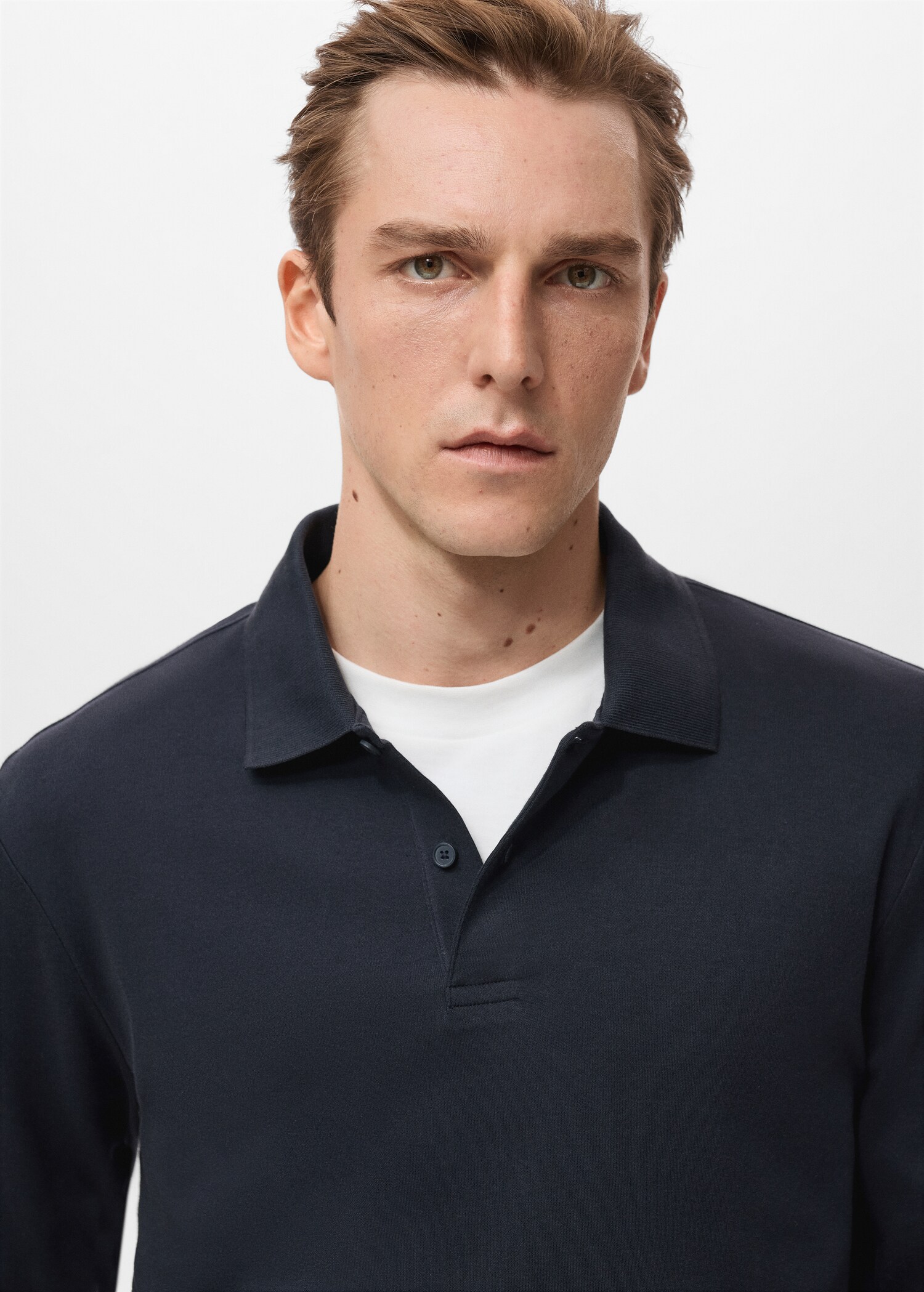 Regular-fit knitted polo sweater - Details of the article 1