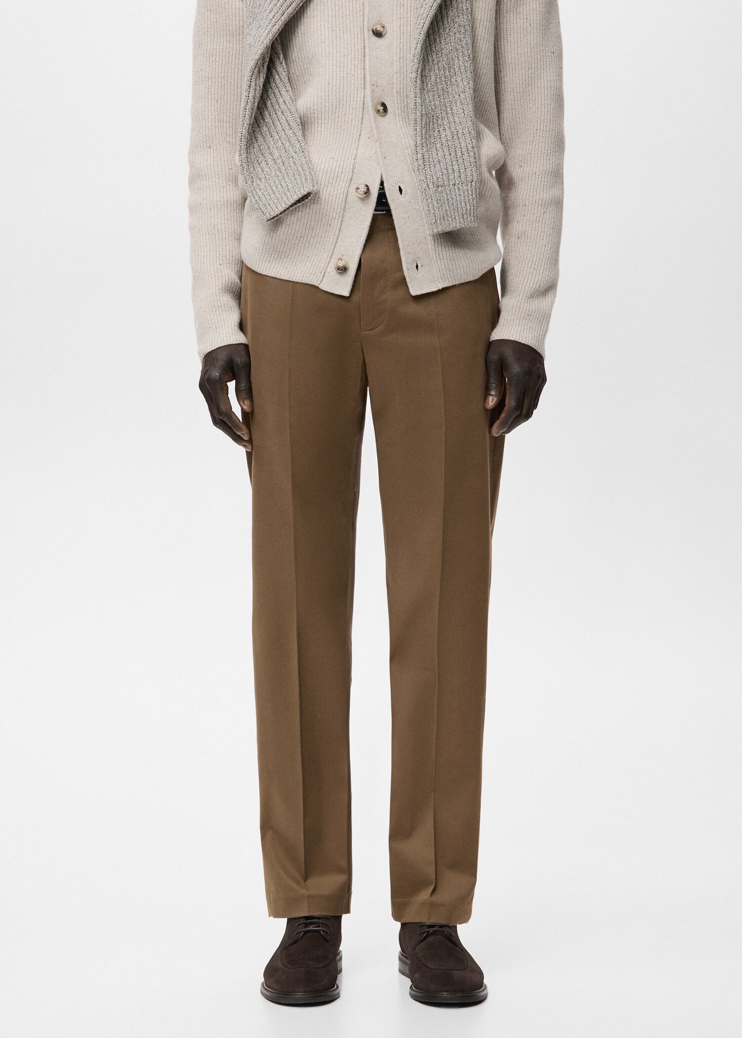 Slim fit cotton pants - Medium plane